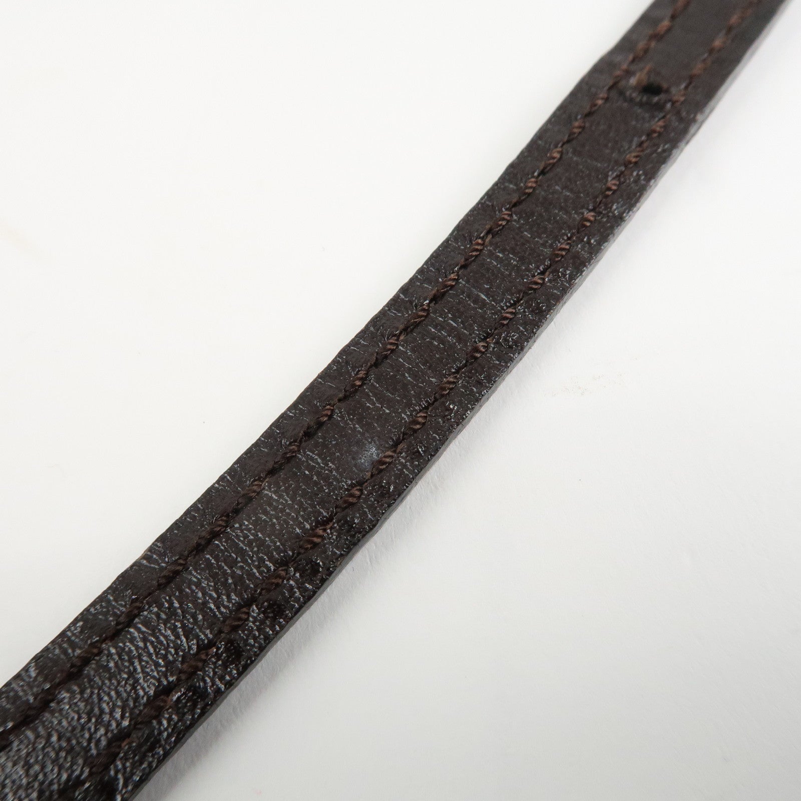 FENDI Zucca Canvas Leather Shoulder Bag Black Brown Silver HDW Used