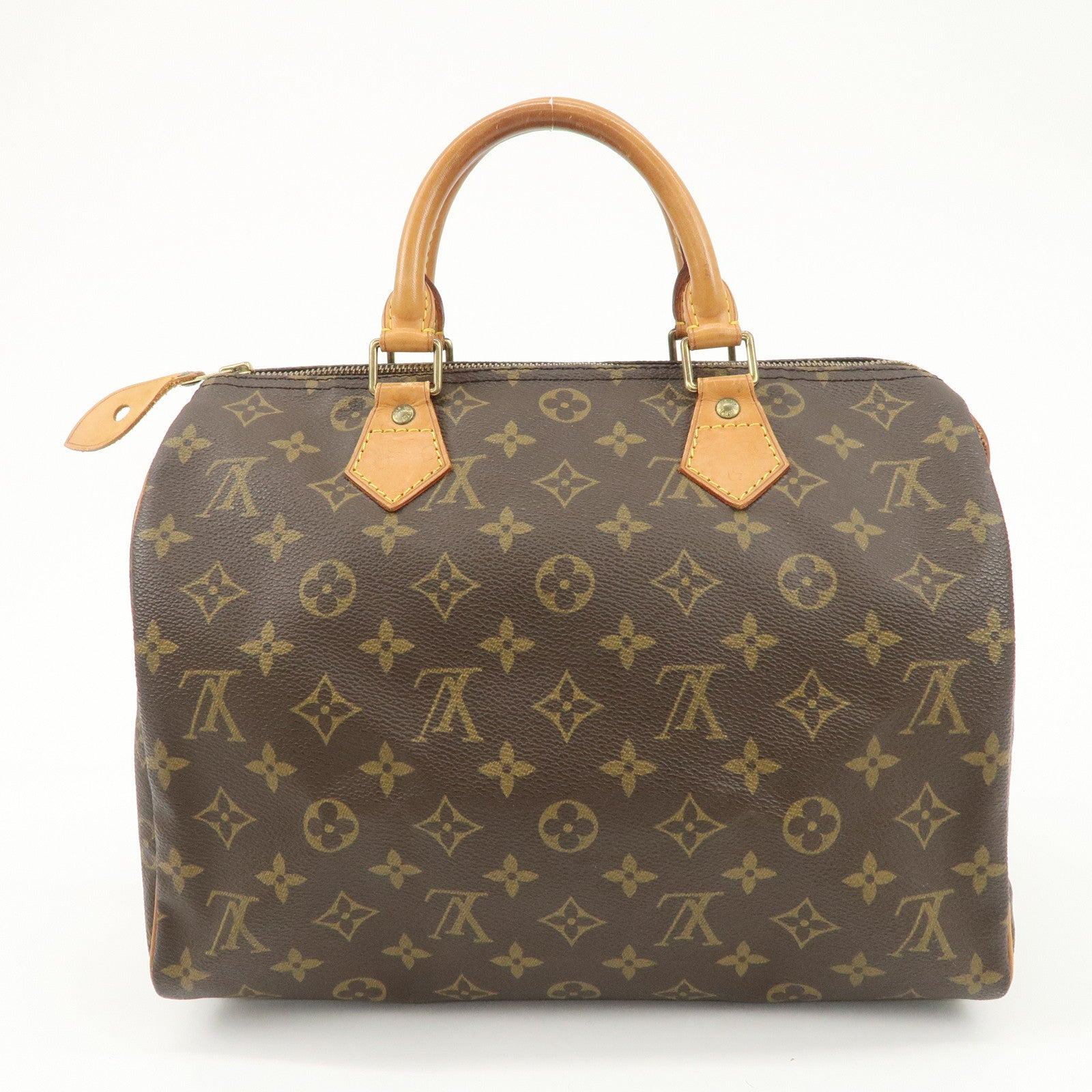 Louis Vuitton Monogram Speedy 30 Hand Bag Boston Bag Brown M41526 Used