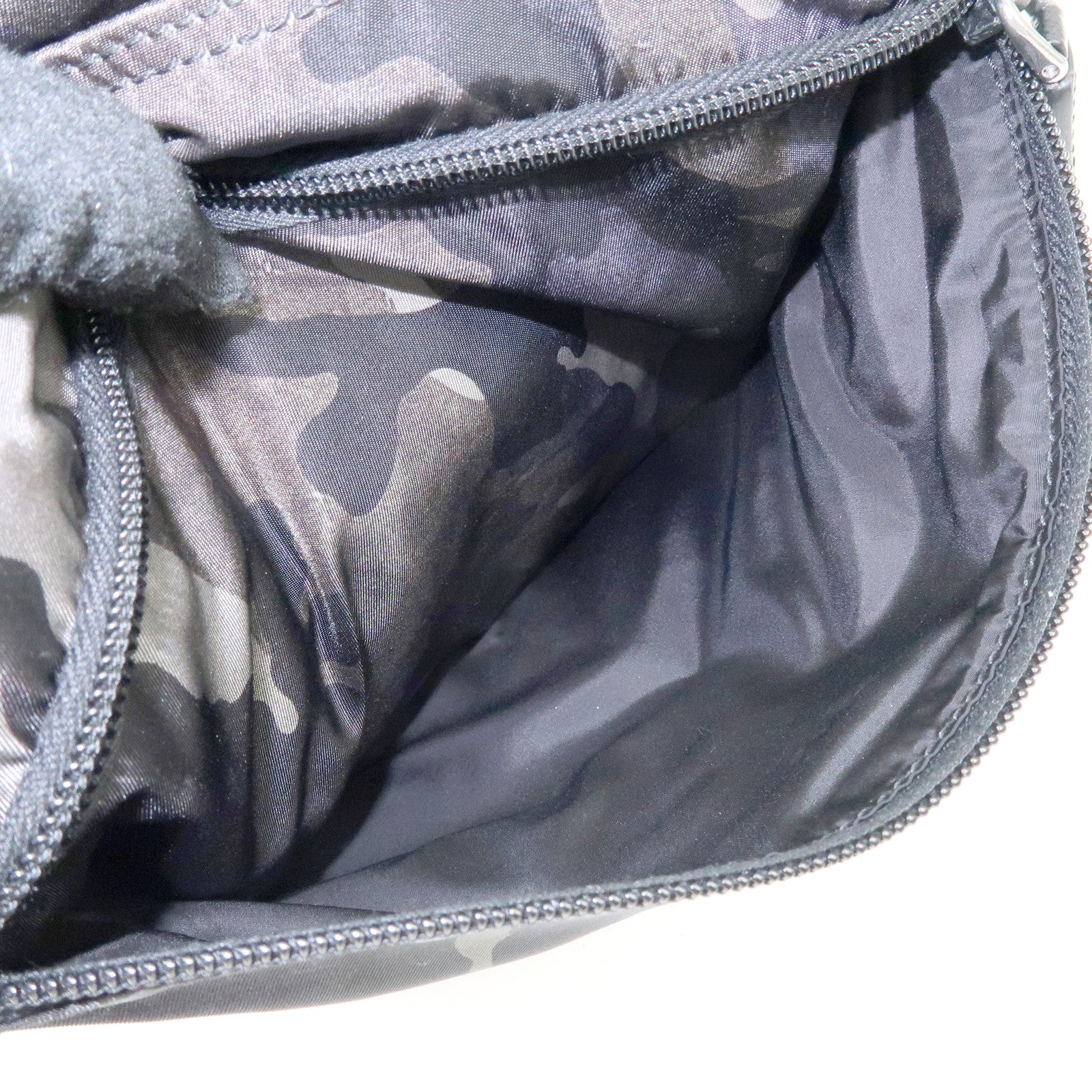 PRADA Triangle Logo Nylon Shoulder Crossbody Bag Camouflage Black