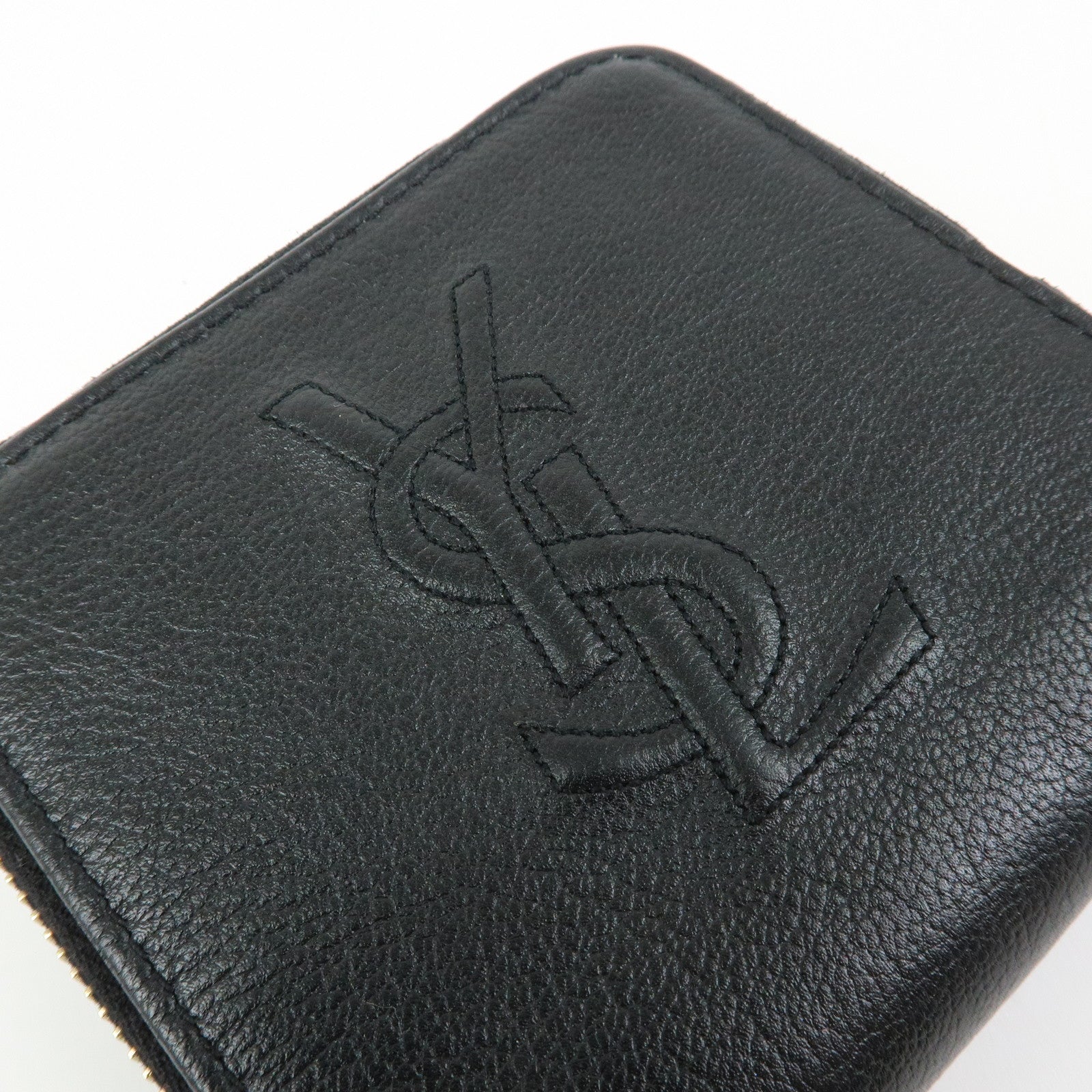 SAINT LAURENT PARIS Casandra Calf Leather Compact Wallet 568985