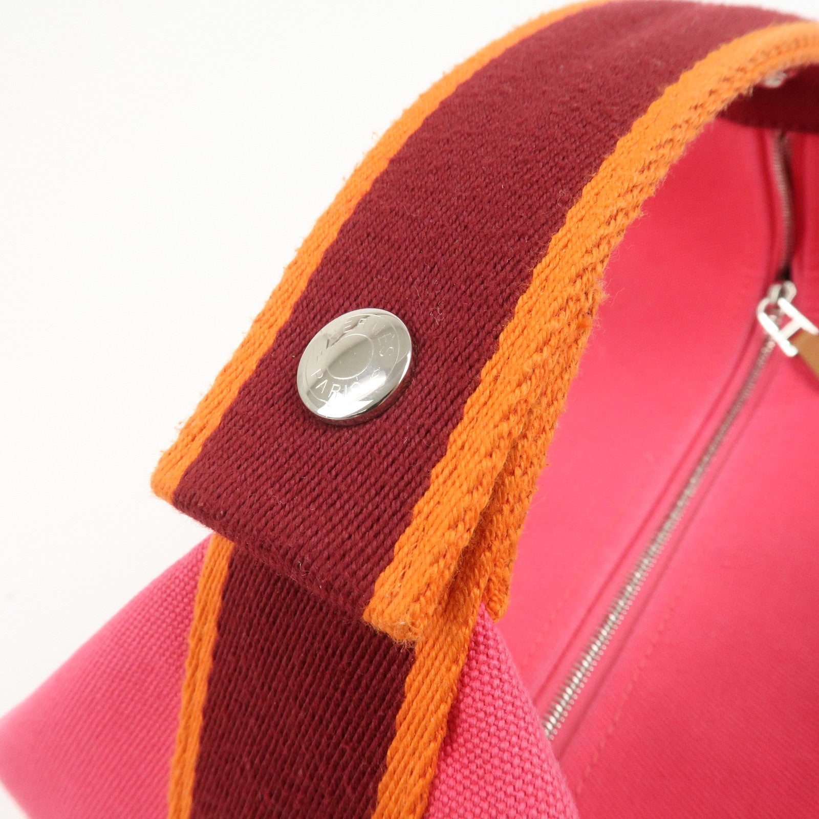 HERMES Brides A Brac GM Pouch Hand Bag Vanity Bag Toile H Pink