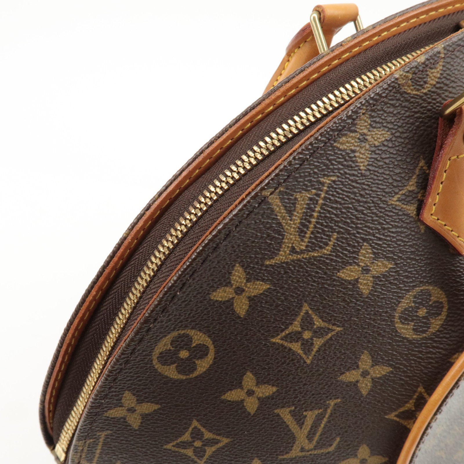 Louis Vuitton Monogram Ellipse MM Hand Bag Brown M51126 Used