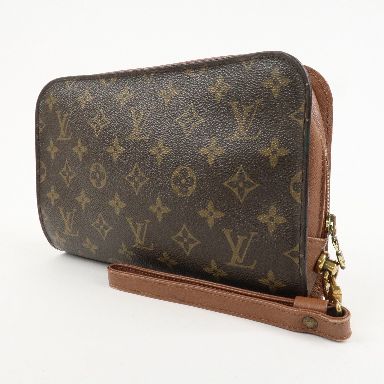 Louis Vuitton Monogram Canvas Orsay Clutch Bag Pouch Brown M51790