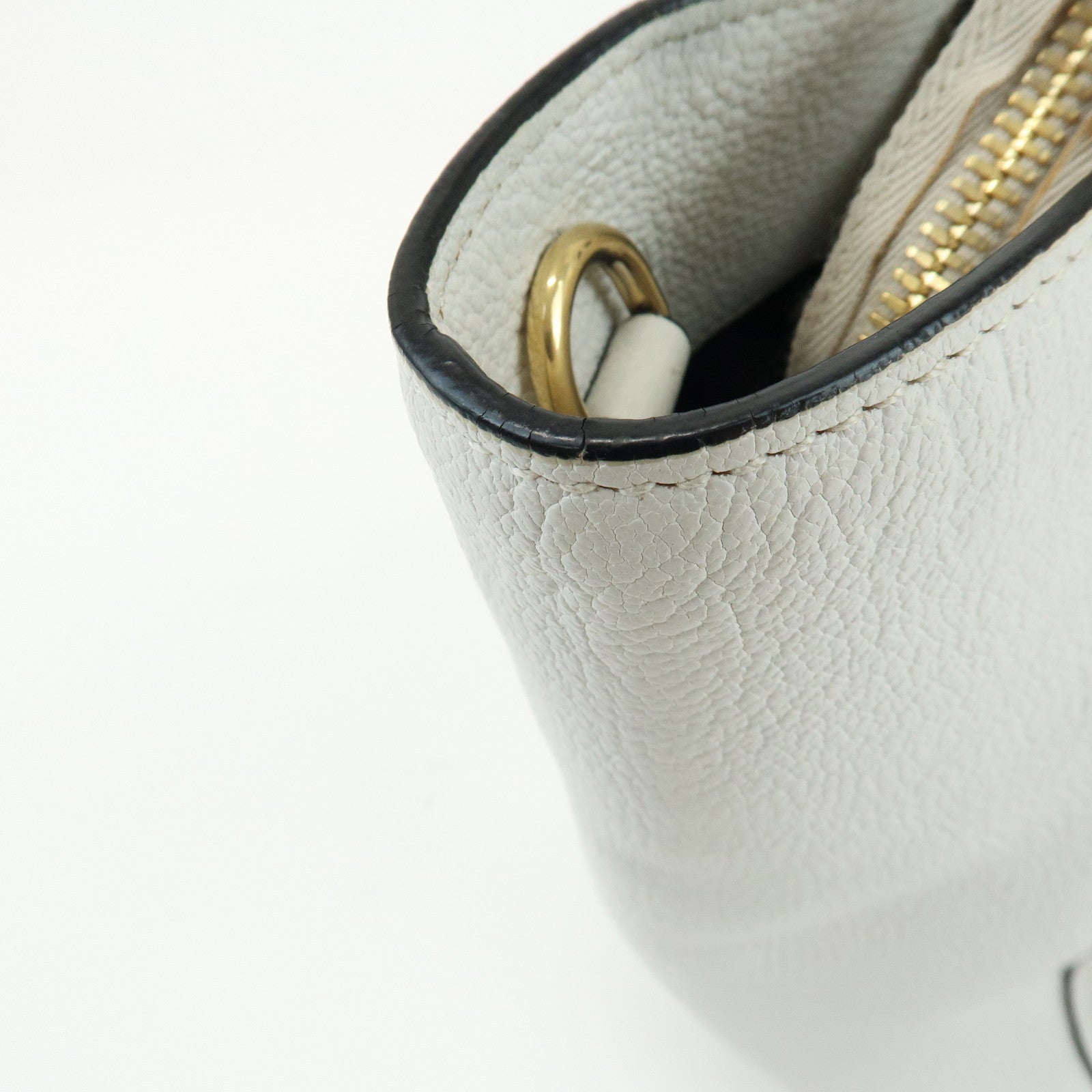 MIU MIU Madras Leather 2Way Bag Hand Bag Shoulder Bag White