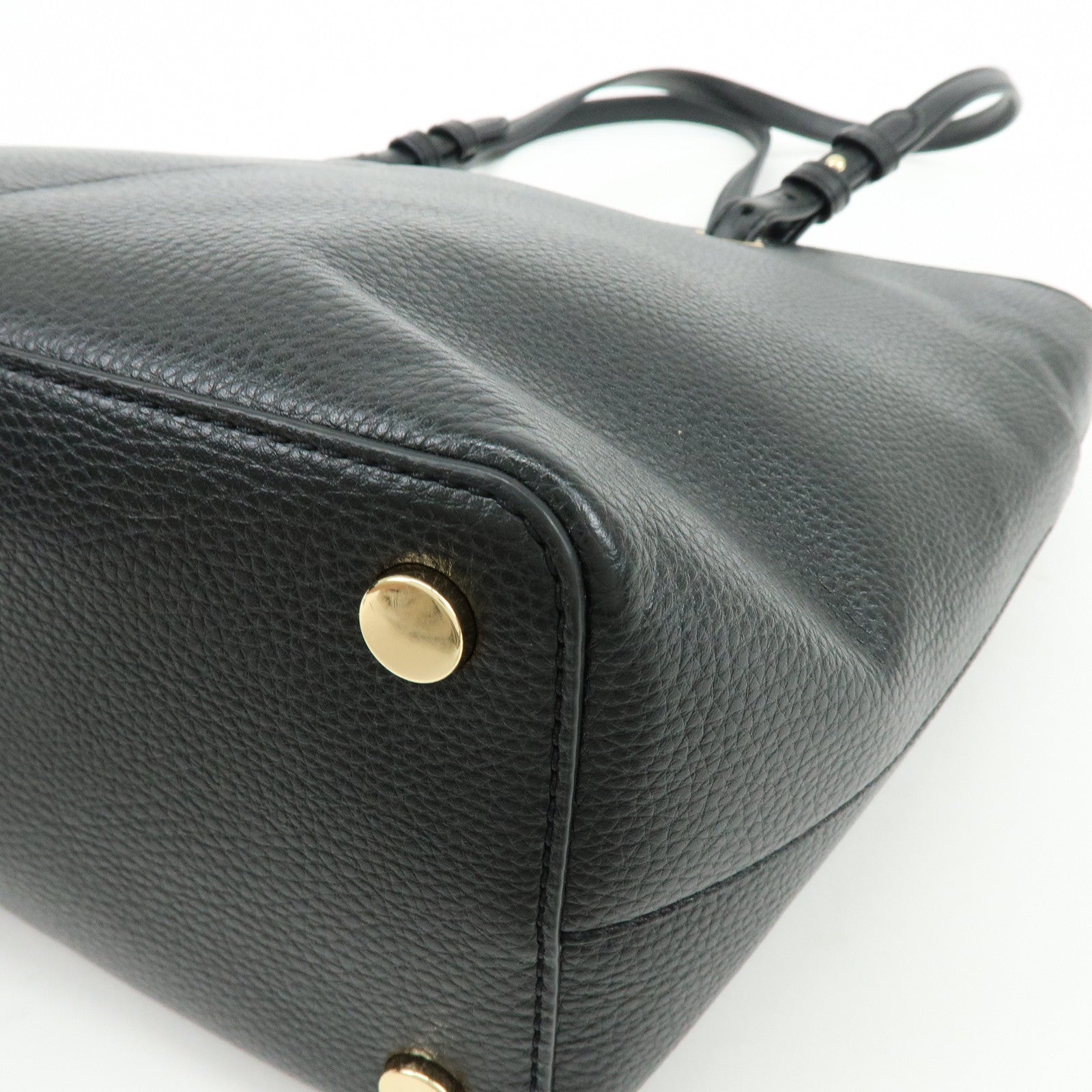 MICHAEL KORS Bedford Leather Shoulder Bag Tote Bag Black