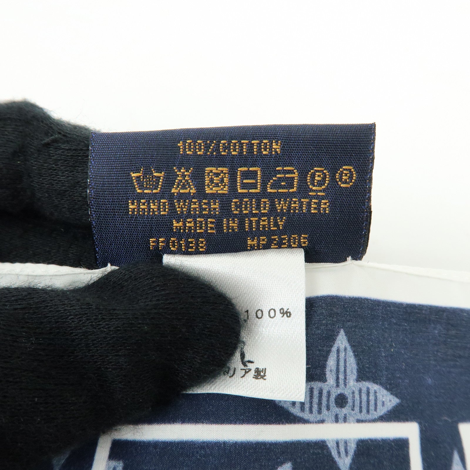 Louis Vuitton Monogram Cotton 100% Logo Scarf Handkerchief MP2306