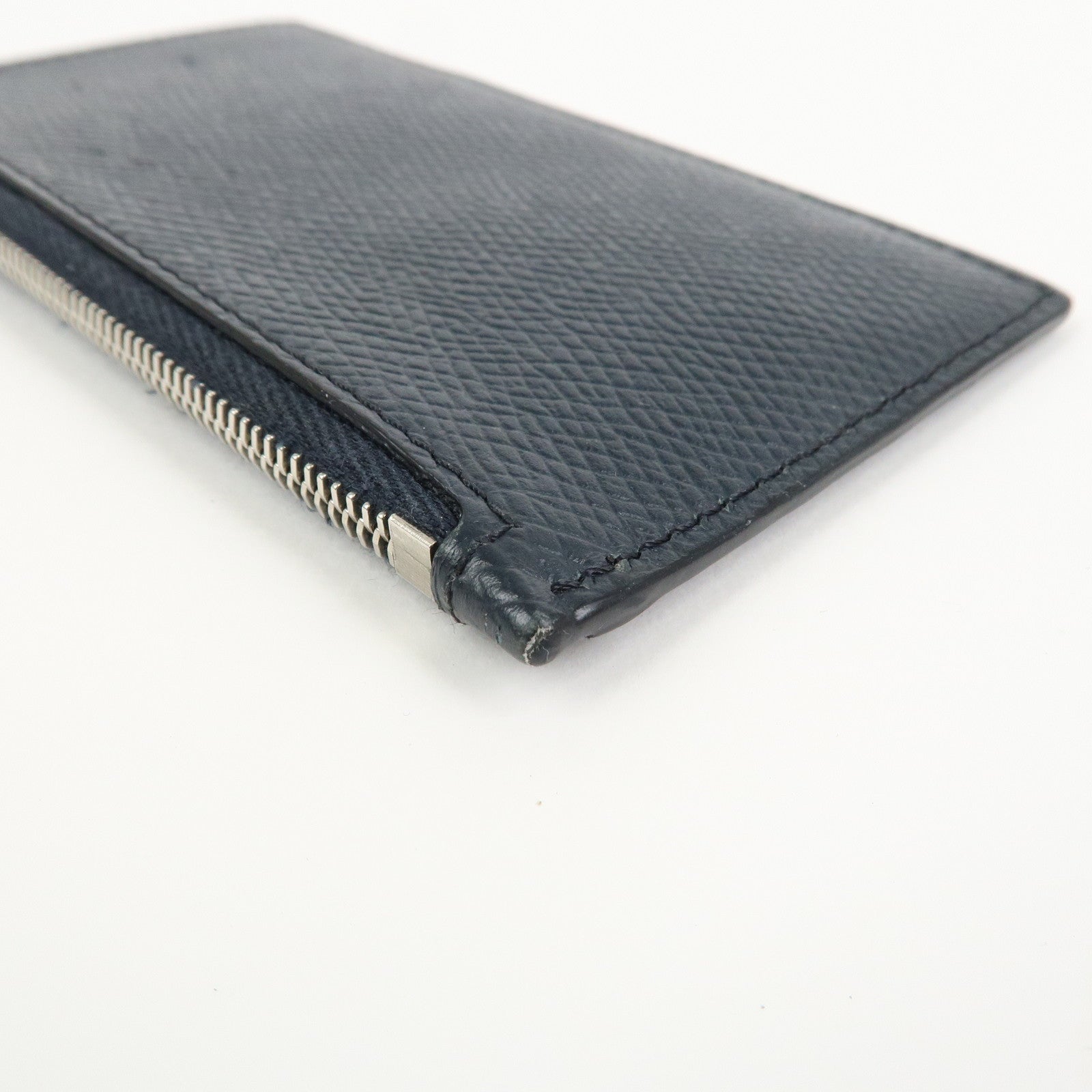 CELINE Logo Leather Card Case Card Holder FragmentツCase Dark Navy