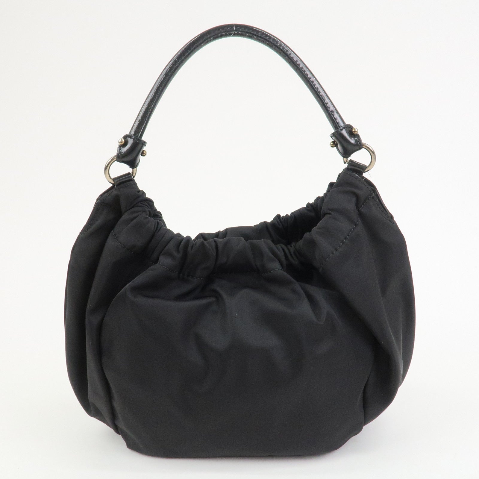 Ferragamo Vara Ribbon Nylon Patent Leather 2Way Hand Shoulder Bag