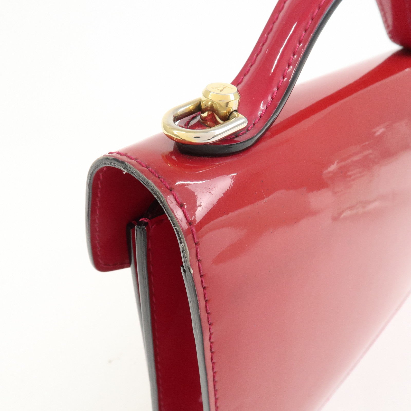Louis Vuitton Vernis Monceau BB 2Way Hand Bag Rose Indien M91579