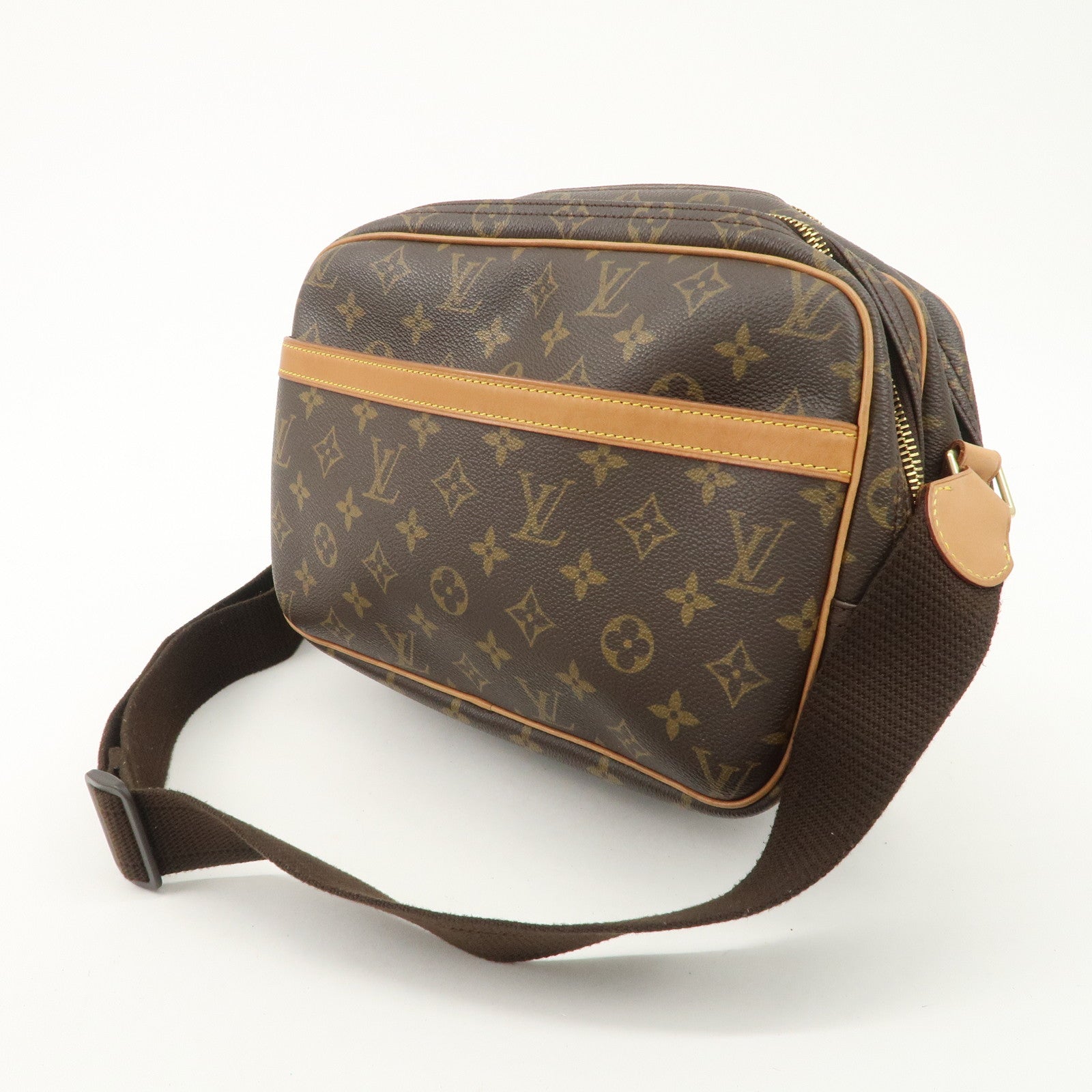 Louis Vuitton Monogram Reporter PM Shoulder Bag Brown M45254 Used
