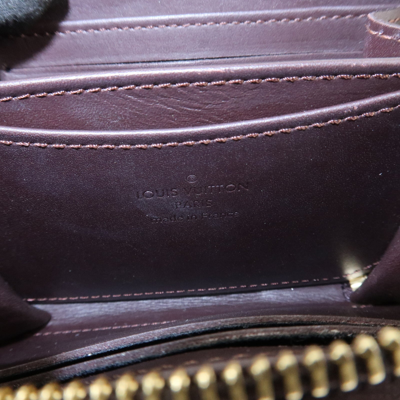 Louis Vuitton Monogram Vernis Zippy Coin Purse Amarante M93607 Used