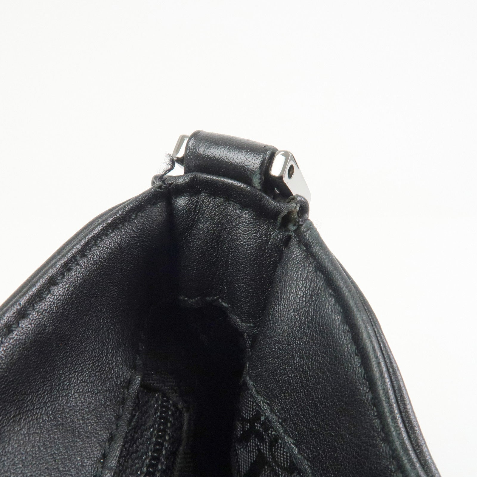 Christian Dior Street Chic Leather Shoulder Bag Crossbody Bag Black