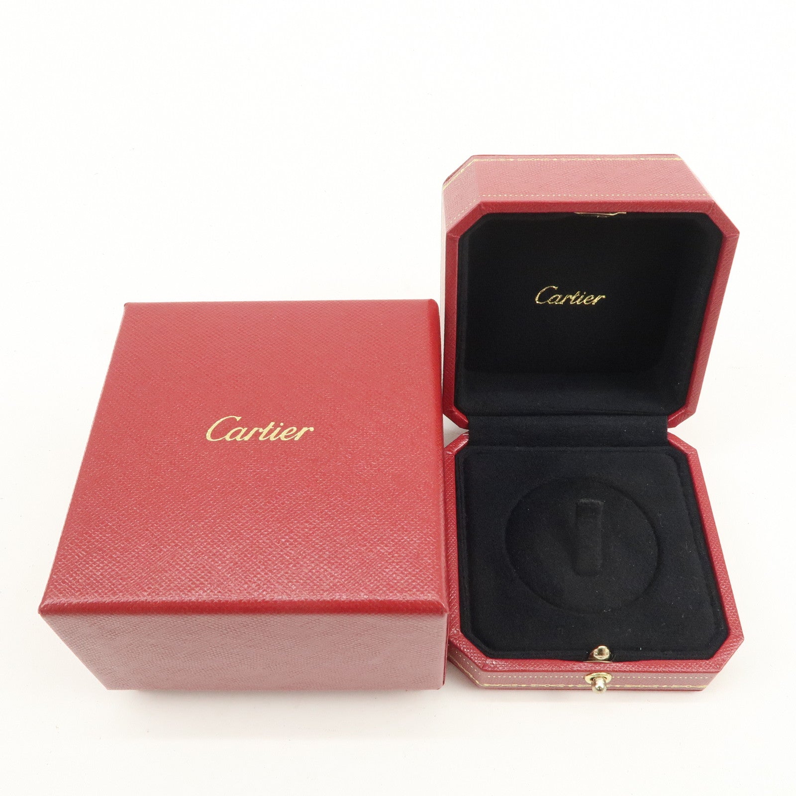 Cartier Set of 2 Jewelry Box Ring Box Display Box Red