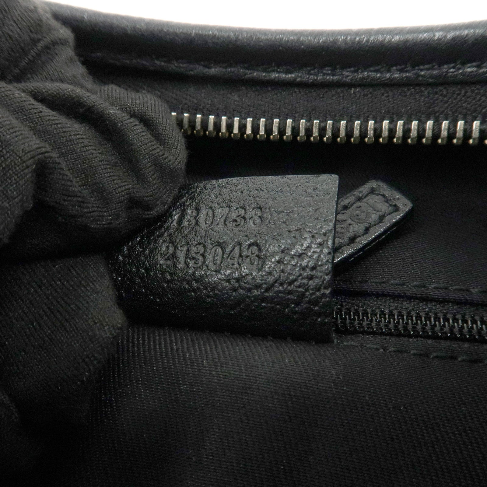 GUCCI Abbey GG Canvas Leather Shoulder Bag Black 130738 Used