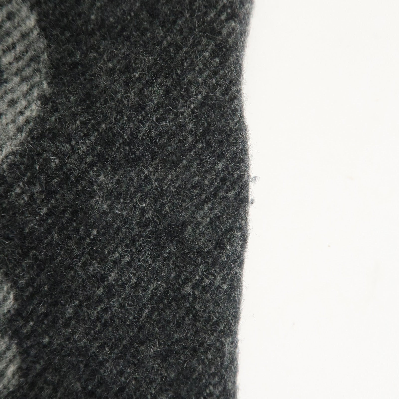 Christian Dior Logo Wool Cashmere Scarf Black Gray