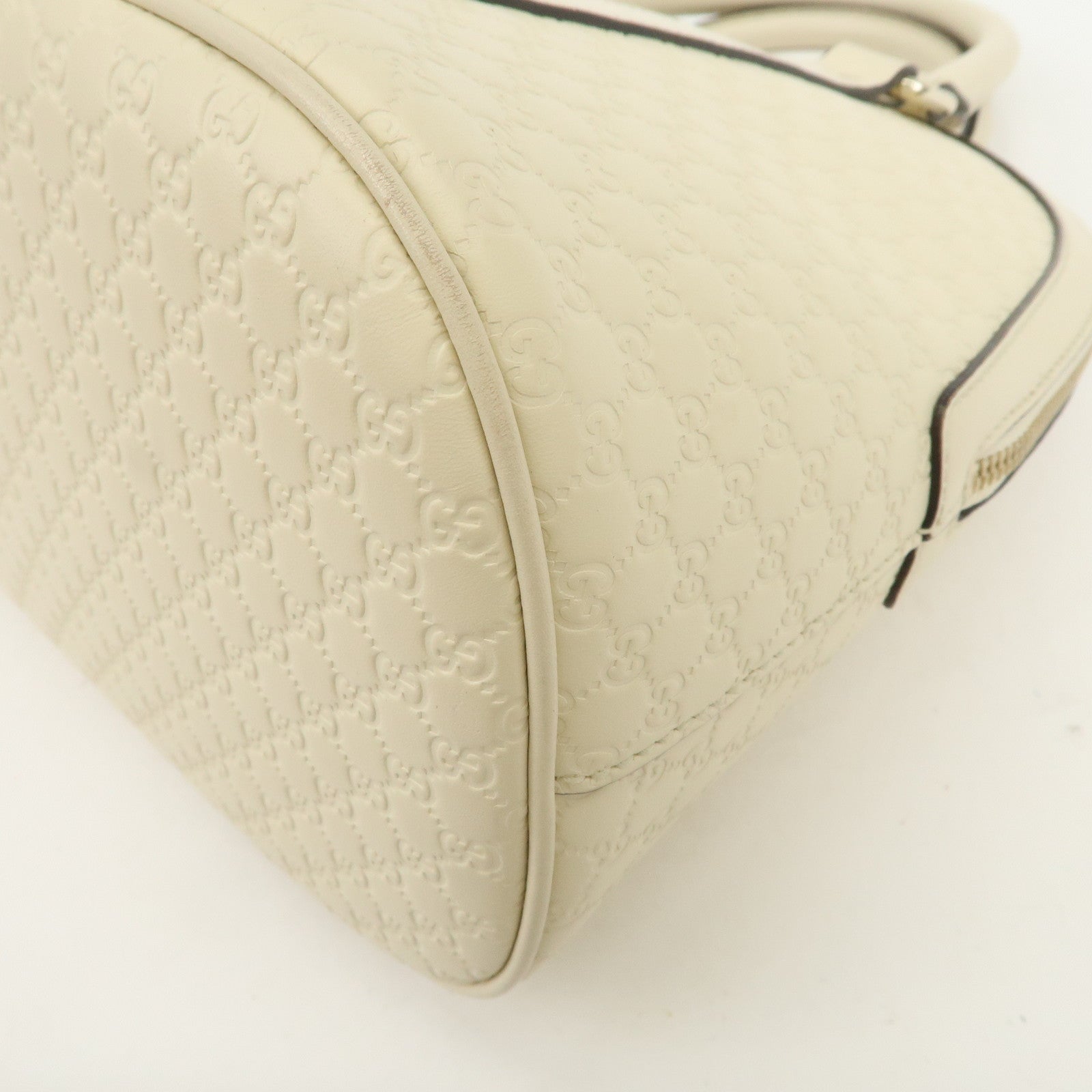 GUCCI Micro Guccissima Leather 2Way Bag Shoulder Bag Ivory 449663