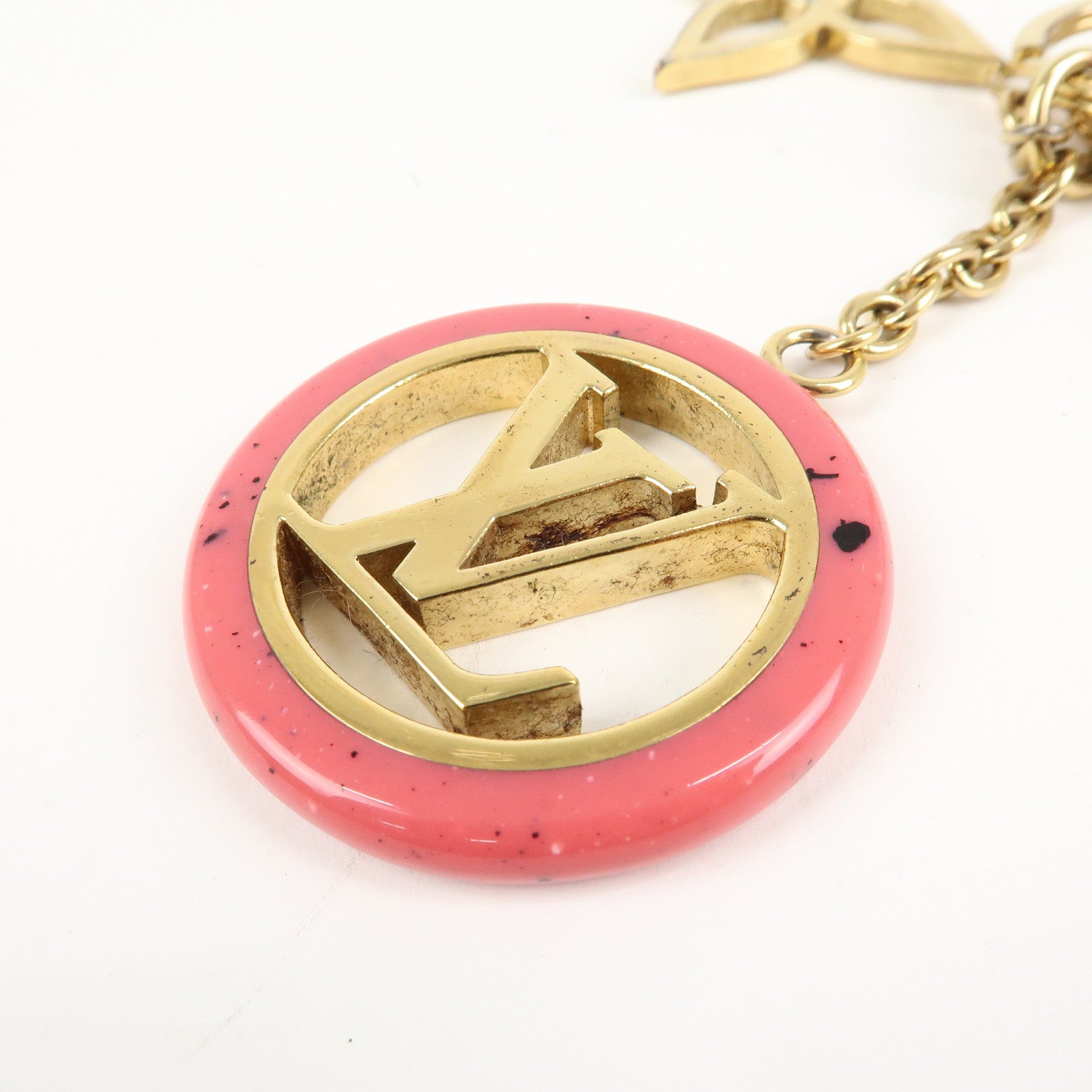Louis Vuitton Porte Cles Color Line Charm Key Ring M64525 Used