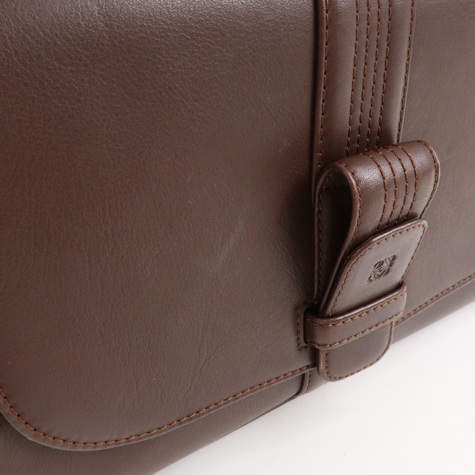 LOEWE Anagram Leather Hand Bag Shoulder Bag Brown