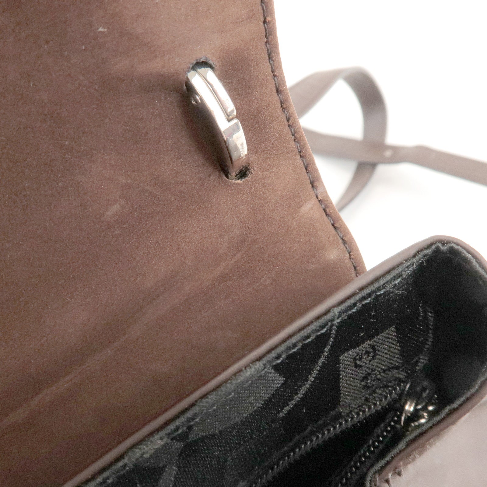 Ferragamo Vara Leather Shoulder Bag Crossbody Bag Brown