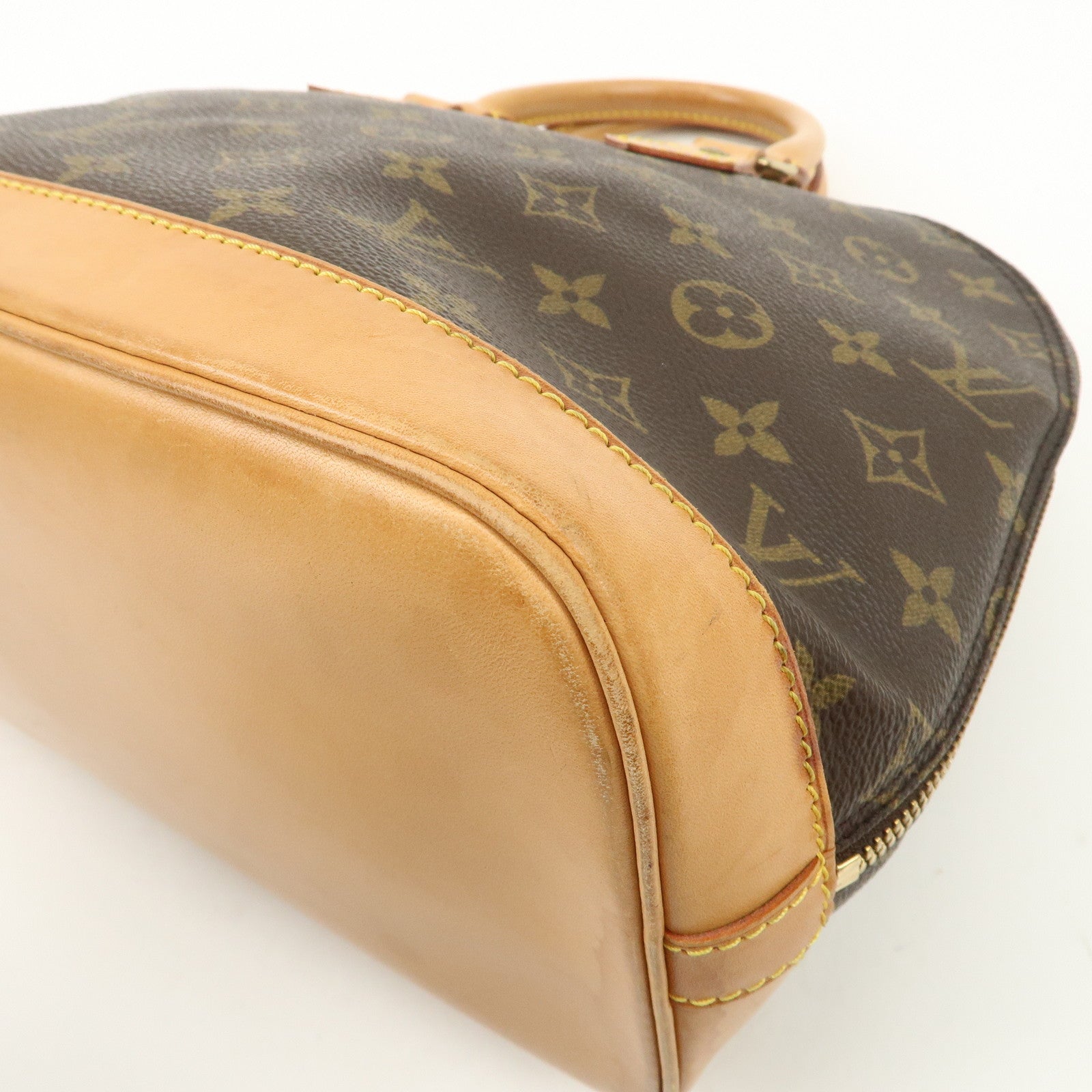 Louis Vuitton Monogram Canvas Alma Hand Bag Brown M51130 Used