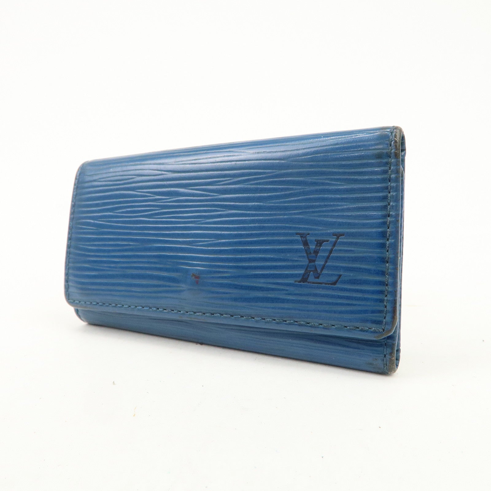 Louis Vuitton Monogram Epi Set of 3 Multicles 4 Key Case Blue Red Used