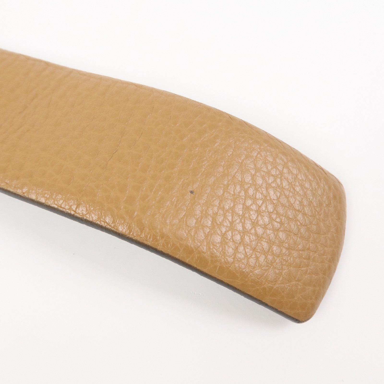 Ferragamo Gancini Logo Leather Belt Brown
