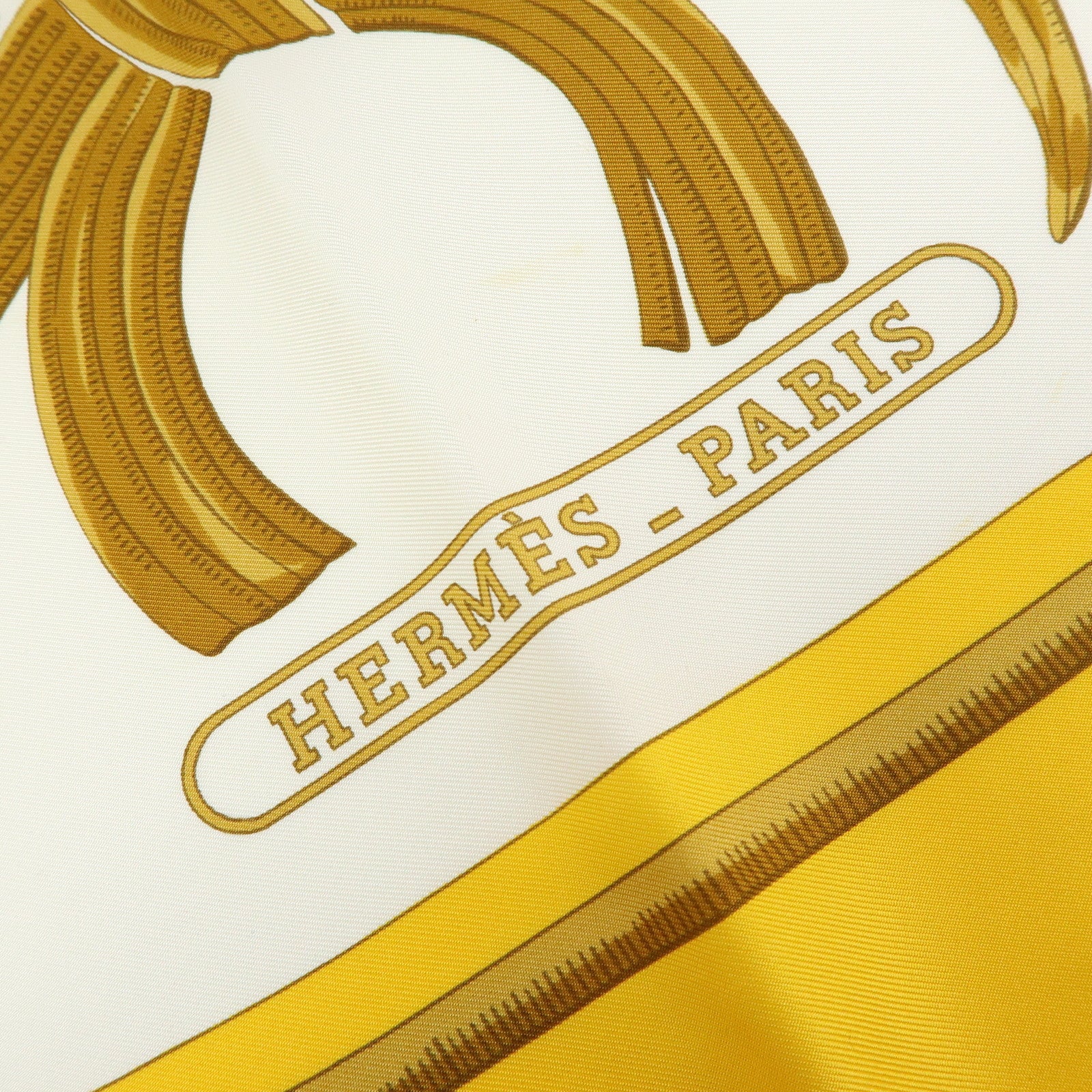 HERMES Carre 90 Silk100% Scarf Tigre Royal White Yellow Brown