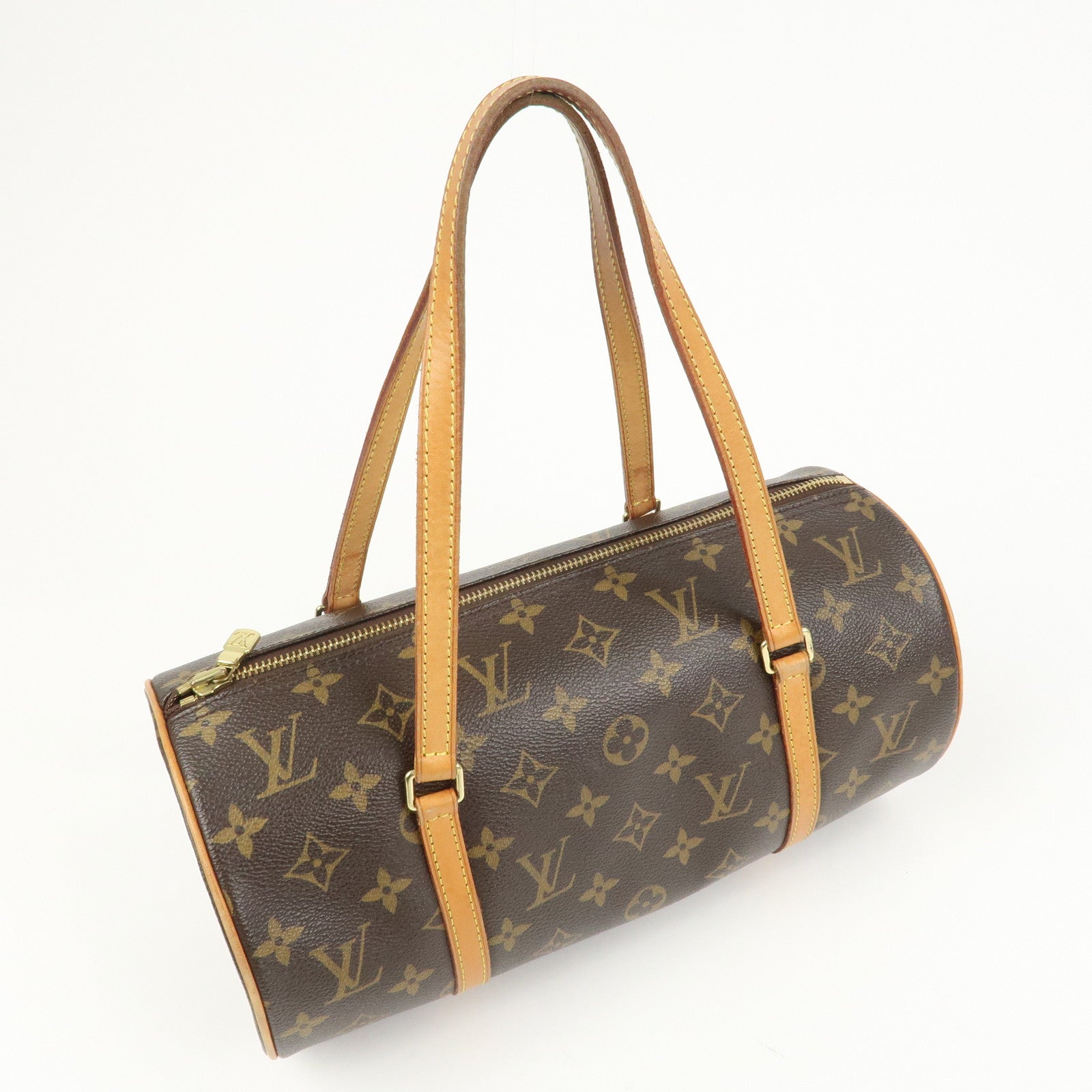 Louis Vuitton Monogram Papillon 30 Hand Bag Brown M51365