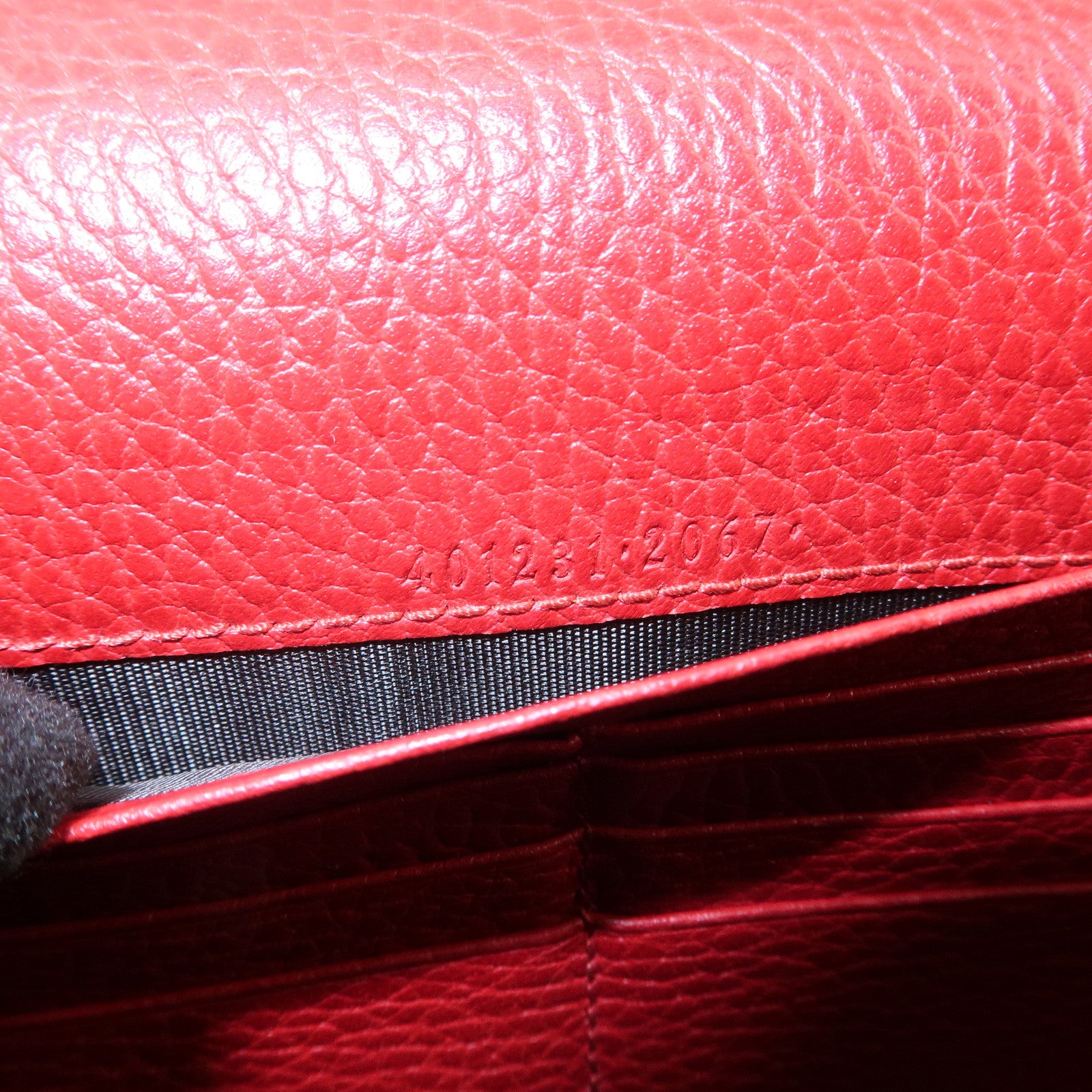 GUCCI Dionysus Leather Chain Shoulder Bag Crossbody Bag Red 401231