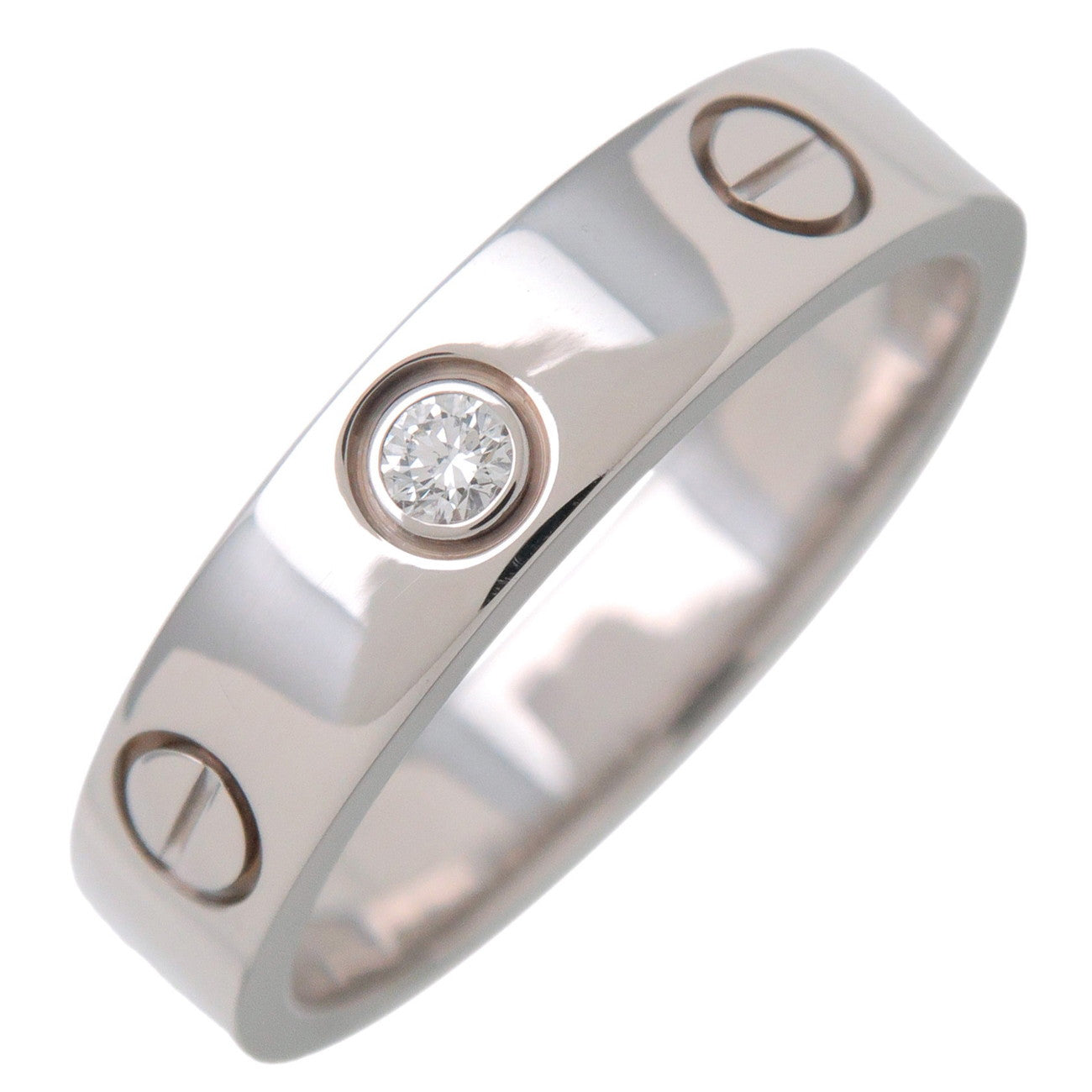 Cartier Mini Love Ring K18 750WG White Gold #49 US5 EU49 HK10.5