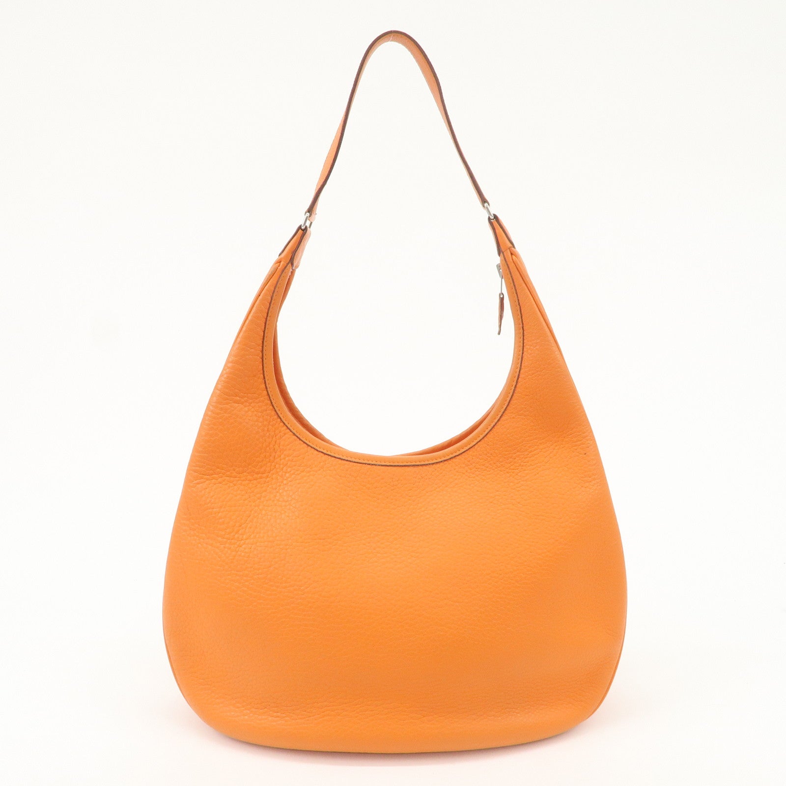 HERMES Gao Taurillon Clemence Shoulder Bag Orange