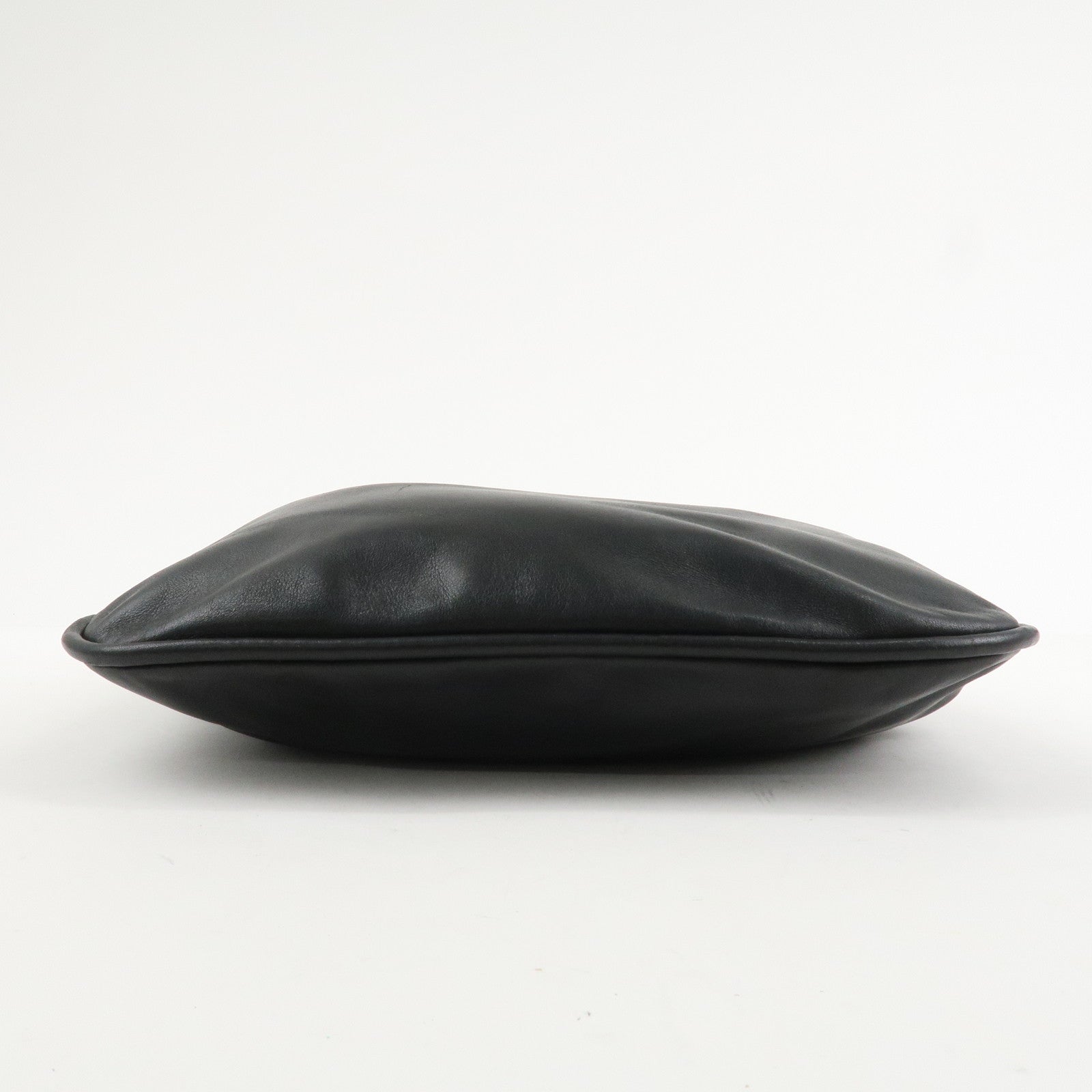 GUCCI Drawstring Leather Shoulder Bag Hand Bag Black 001.4033 Used