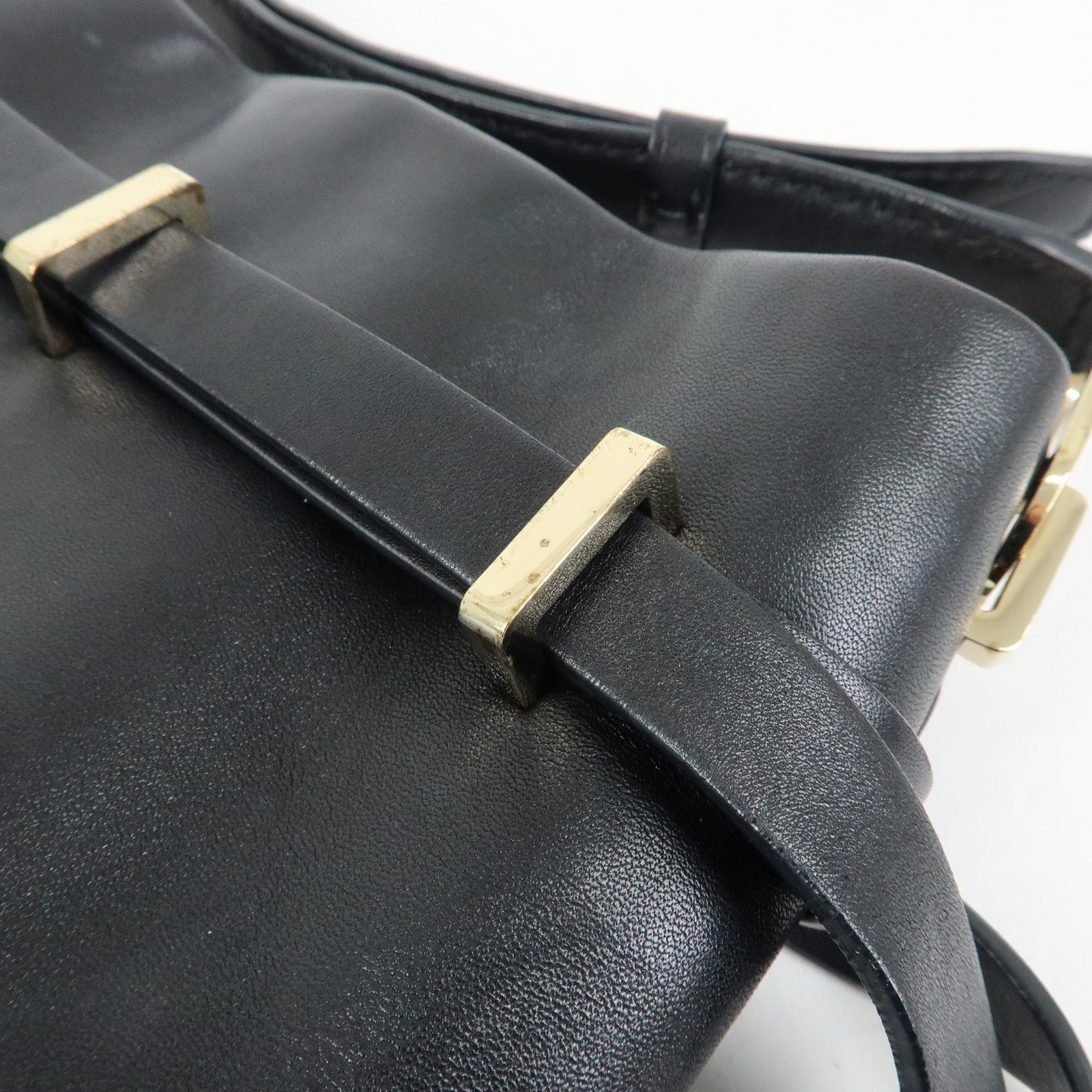 Tiffany & Co Logo Leather Shoulder Bag Crossbody Bag Black