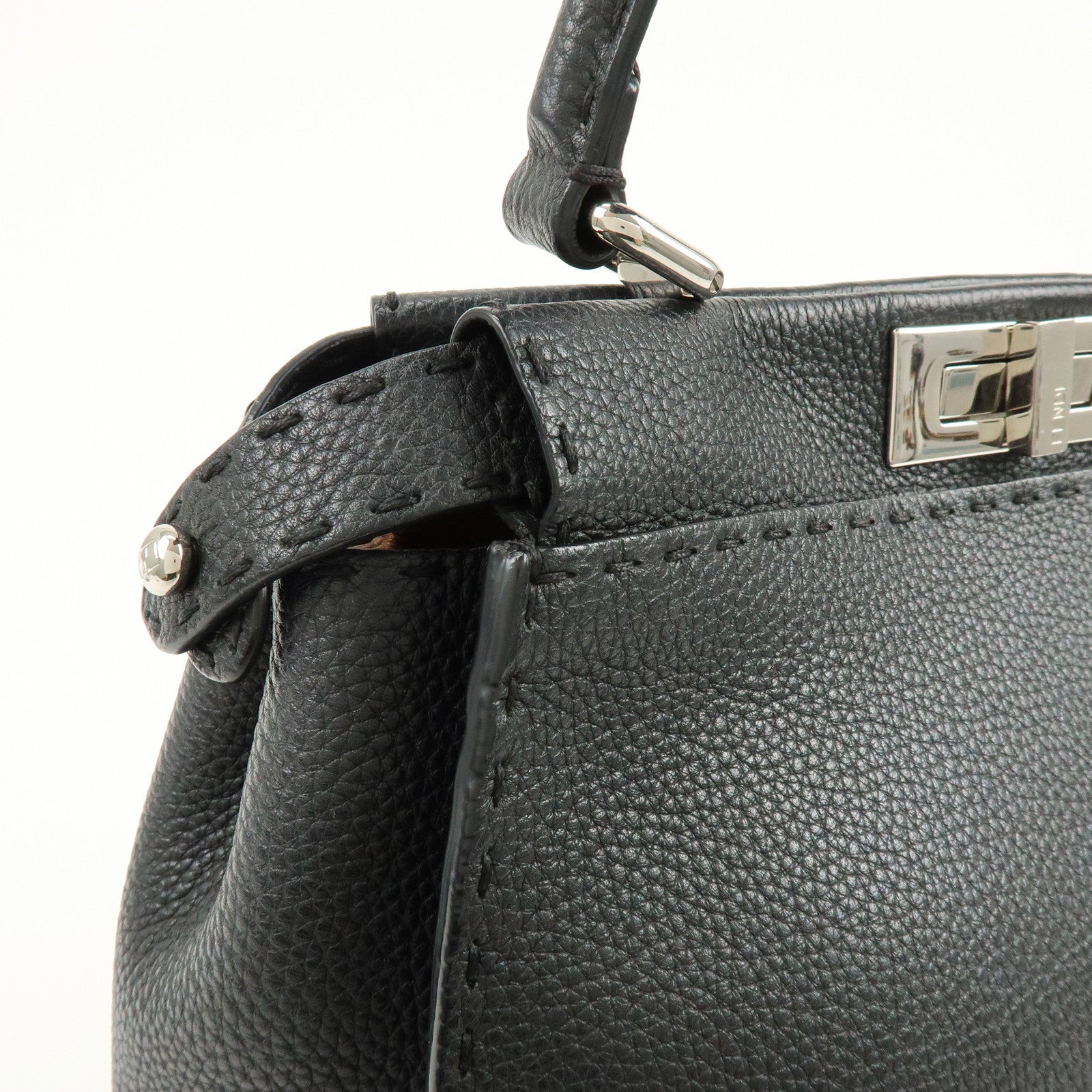 FENDI Selleria Peekaboo Leather 2Way Bag Hand Shoulder Bag 8BN290