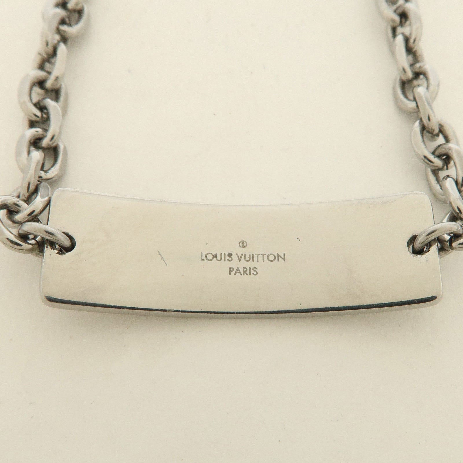 Louis Vuitton Monogram Metal Bracelet Bold Silver M00681