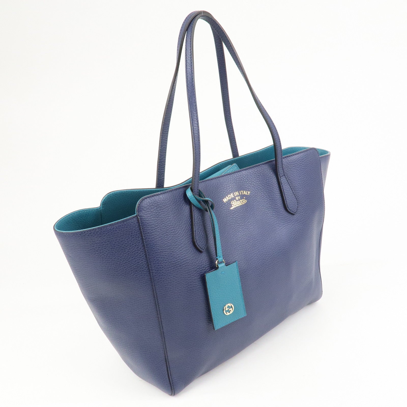 GUCCI Interlocking G Calf Leather Swing Large Shoulder Bag 354397