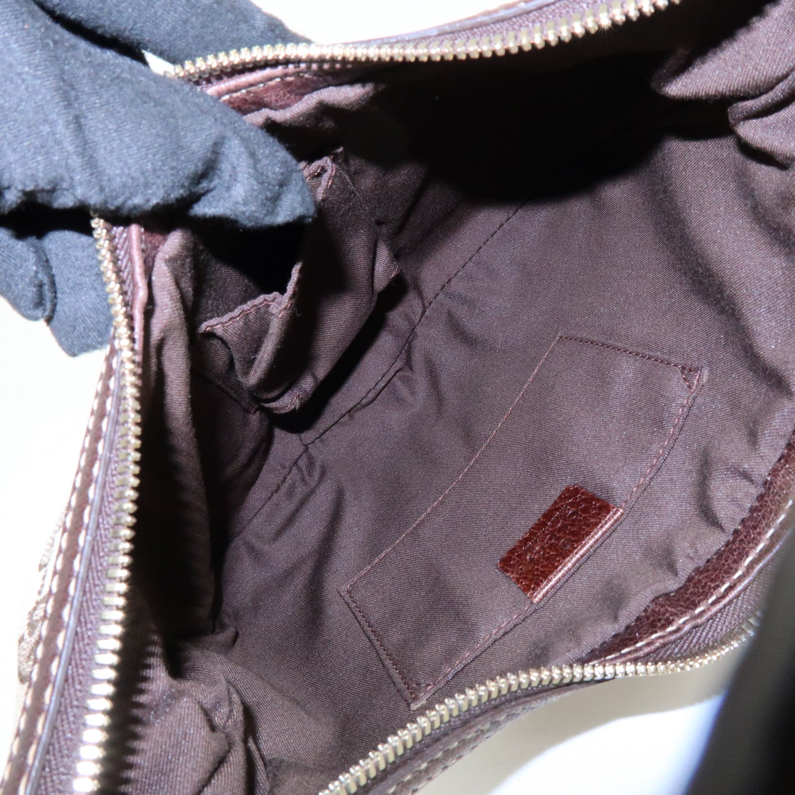 GUCCI Sherry GG Canvas Leather Shoulder Bag Beige Brown 162895