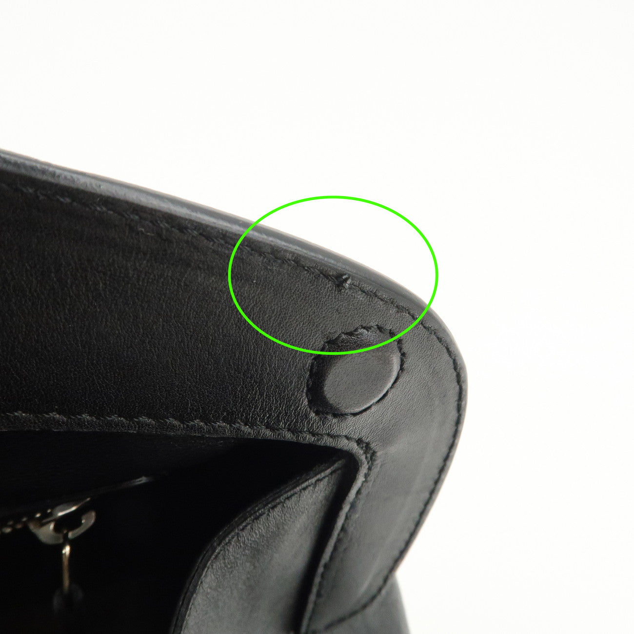 Christian Dior Logo Leather Hand Bag Shoulder Bag Black Silver