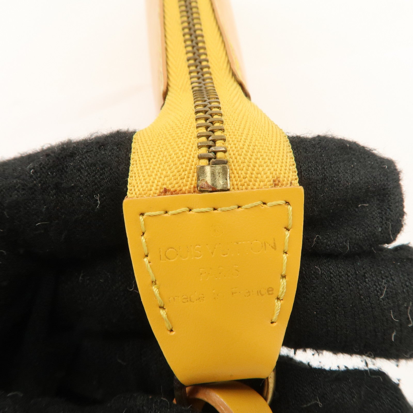 Louis Vuitton Set of 2 Epi Pouch Brown Yellow M52949 M48443 Used