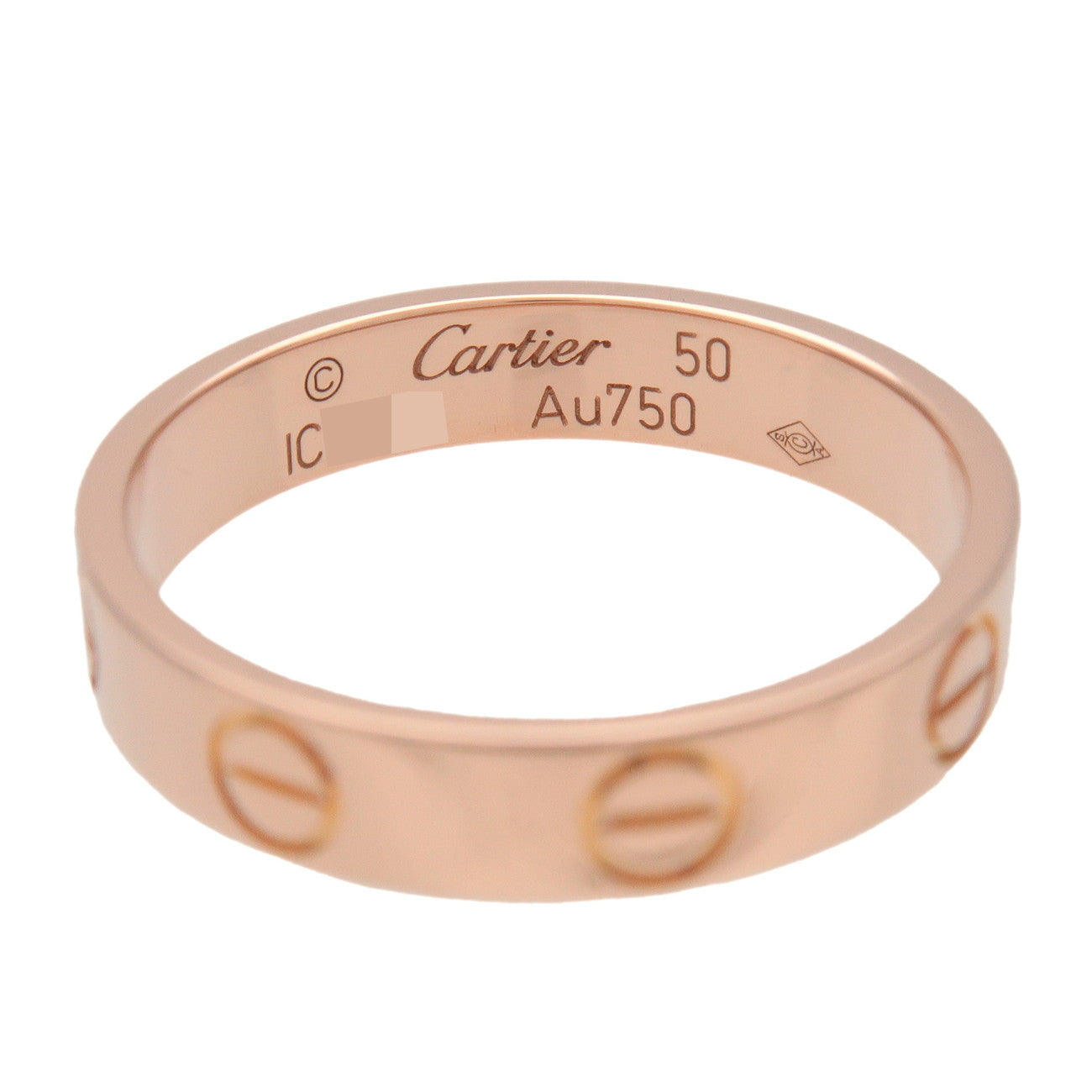 Cartier Mini Love Ring K18 750PG Rose Gold #50 US5.25 CRB4085250