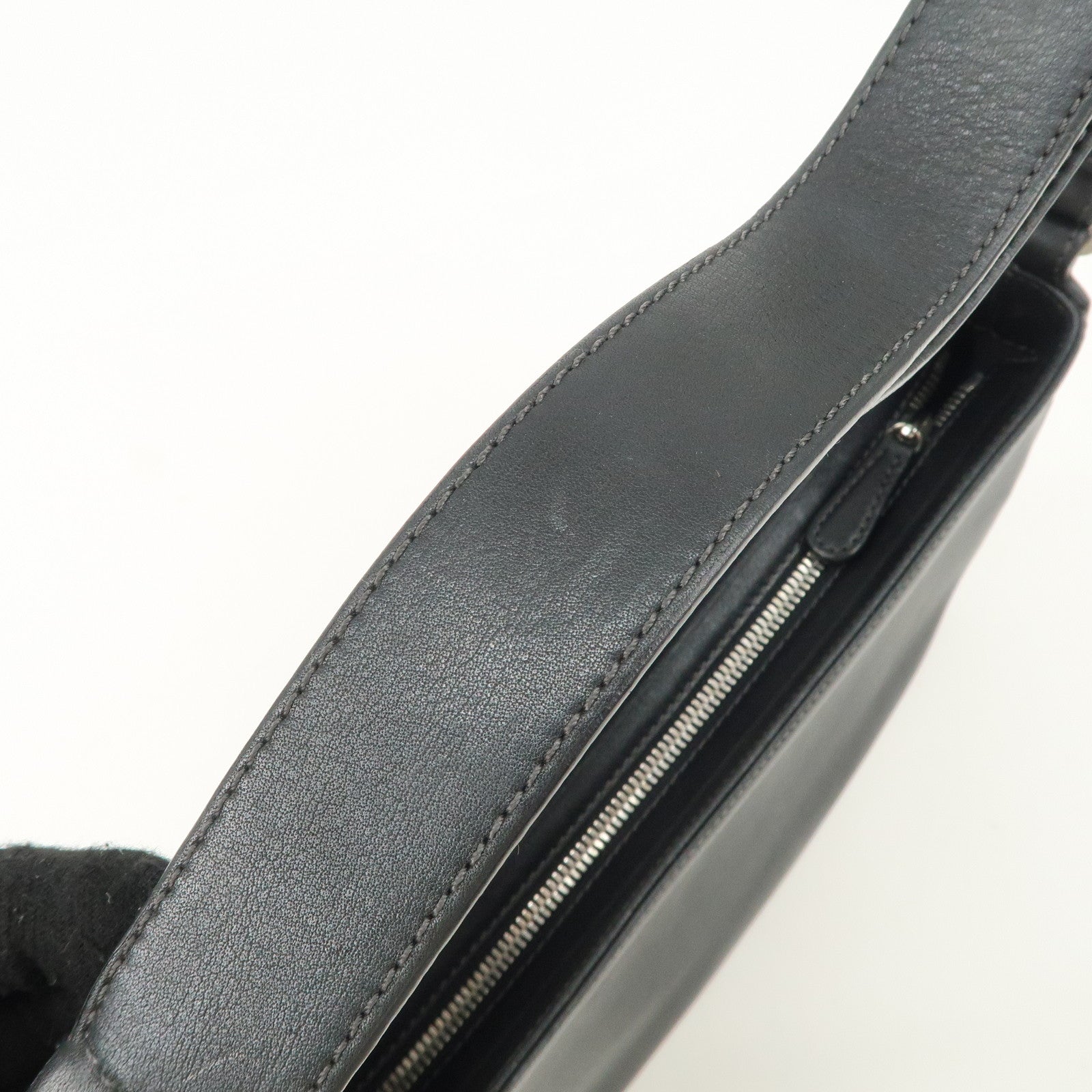 LOEWE Anagram Leather Shoulder Bag Hand Bag Black Used