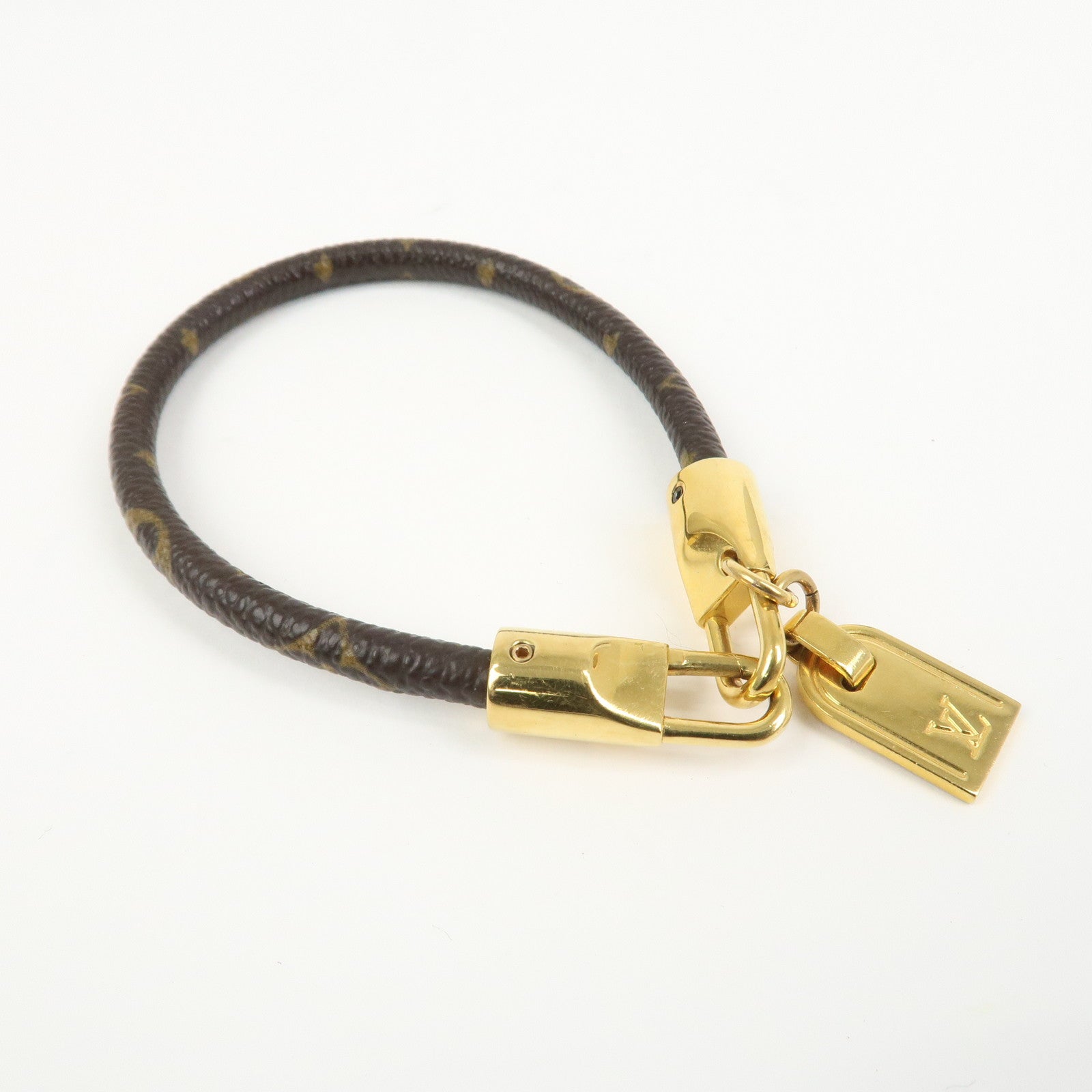 Louis Vuitton Monogram Bracelet Lock It Brown M6605