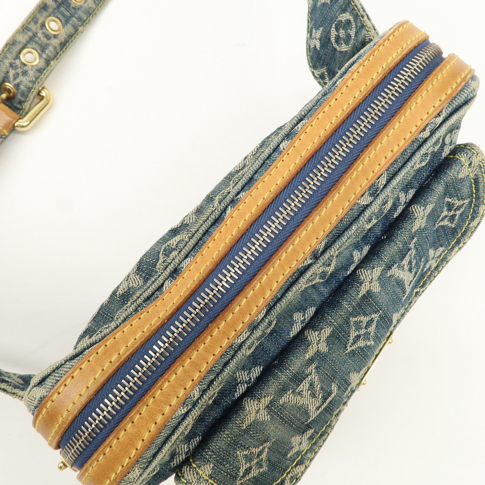 Louis Vuitton Monogram Denim Bum Bag Waist Bag Blue M95347