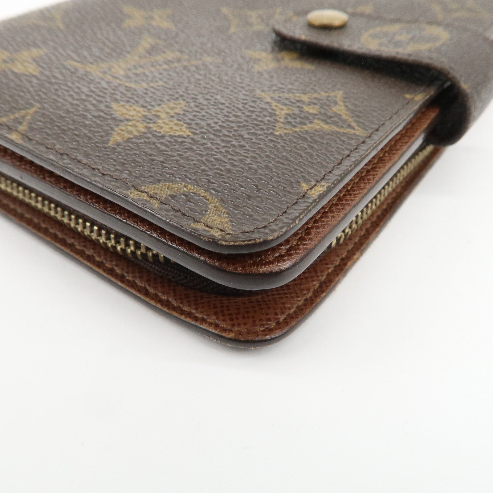 Louis Vuitton Monogram Porte Papier Zip Bi-fold Wallet Brown M61207