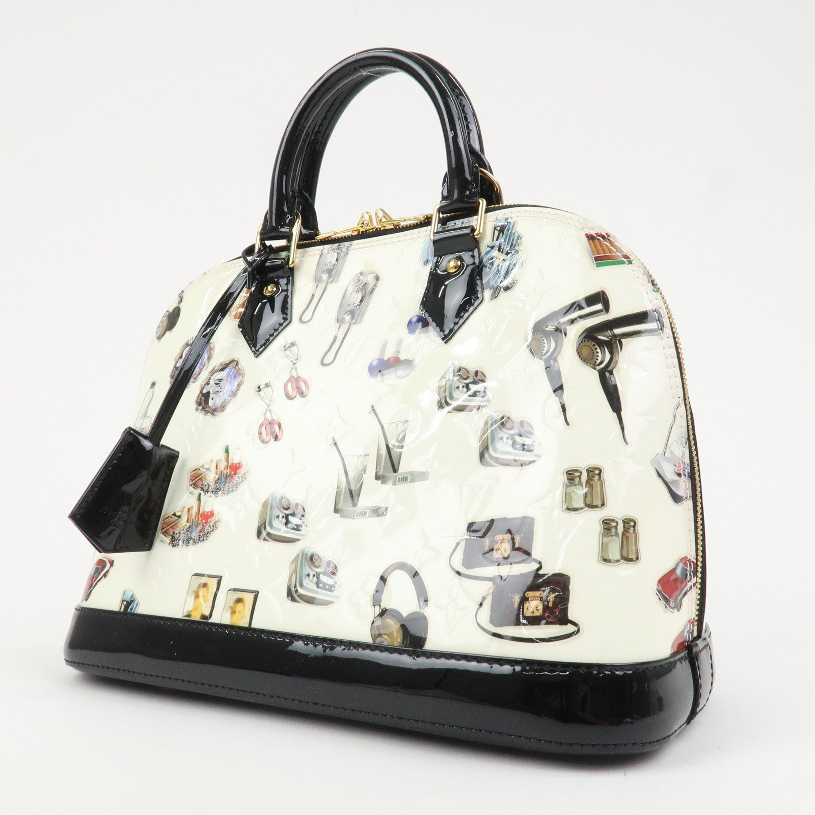 Louis Vuitton Monogram Vernis Sticker Alma PM Hand Bag M50466