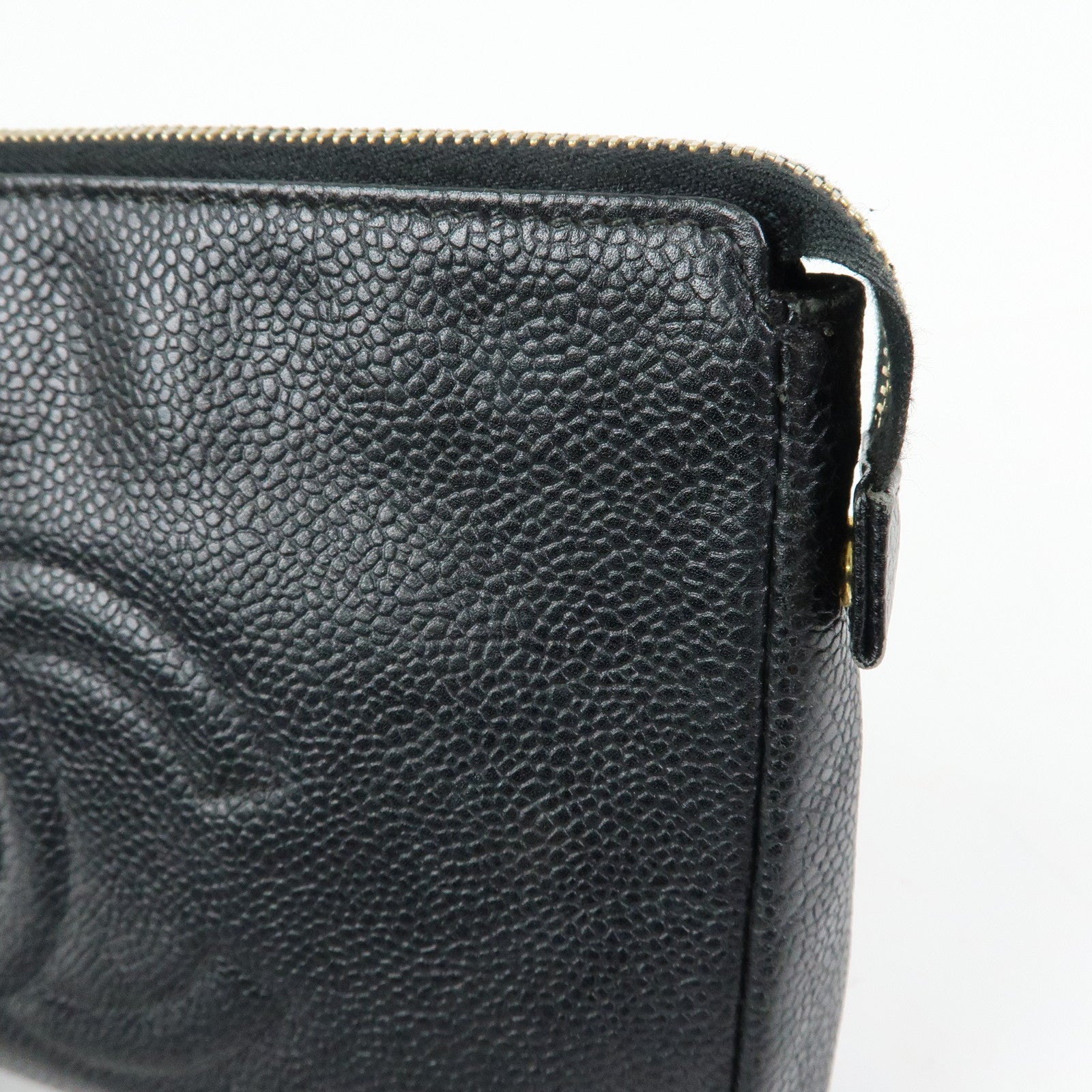 CHANEL COCO Mark Caviar Skin Cosmetic Pouch Makeup Bag Black