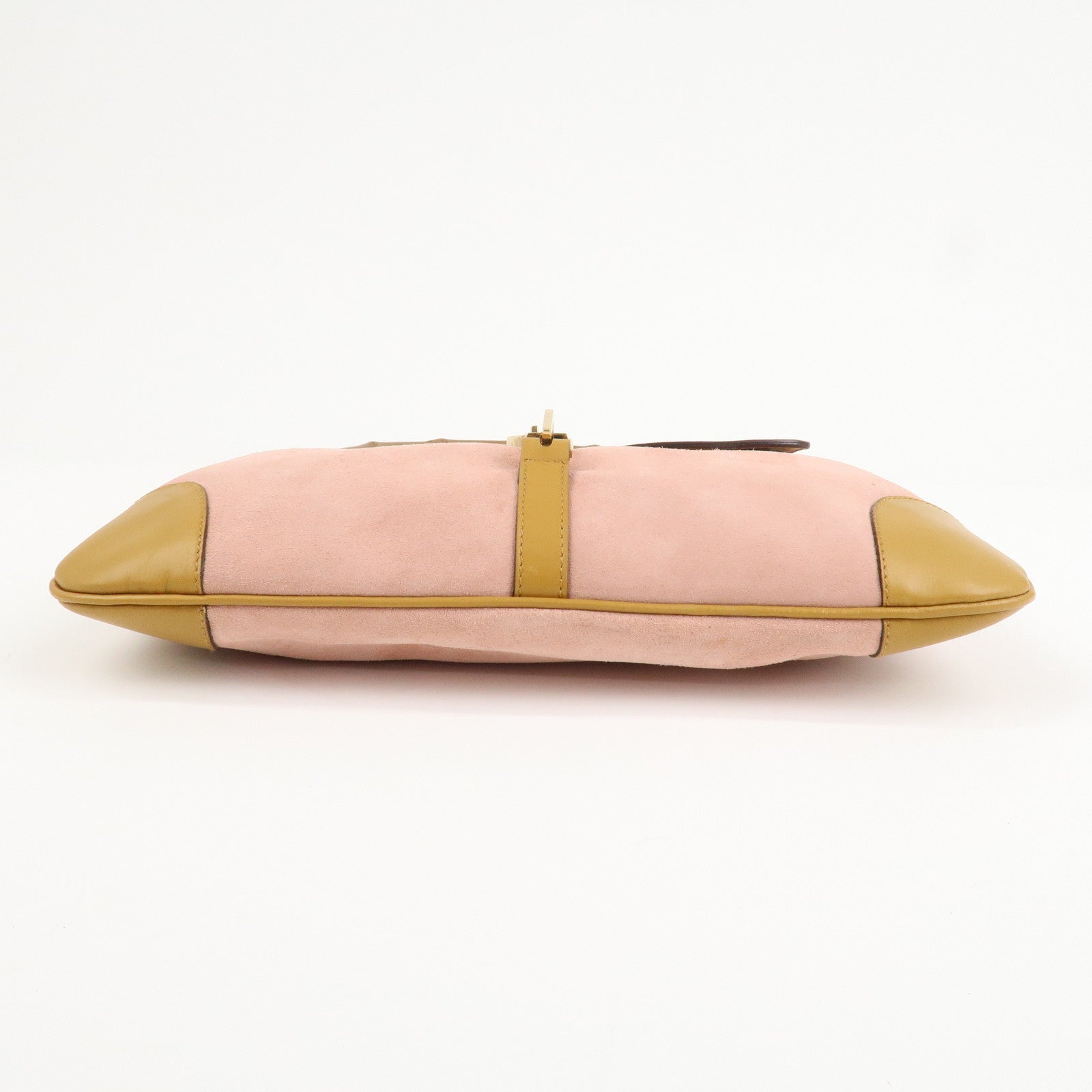 GUCCI Bamboo Suede Leather Shoulder Bag Hand Bag Pink 001.4096