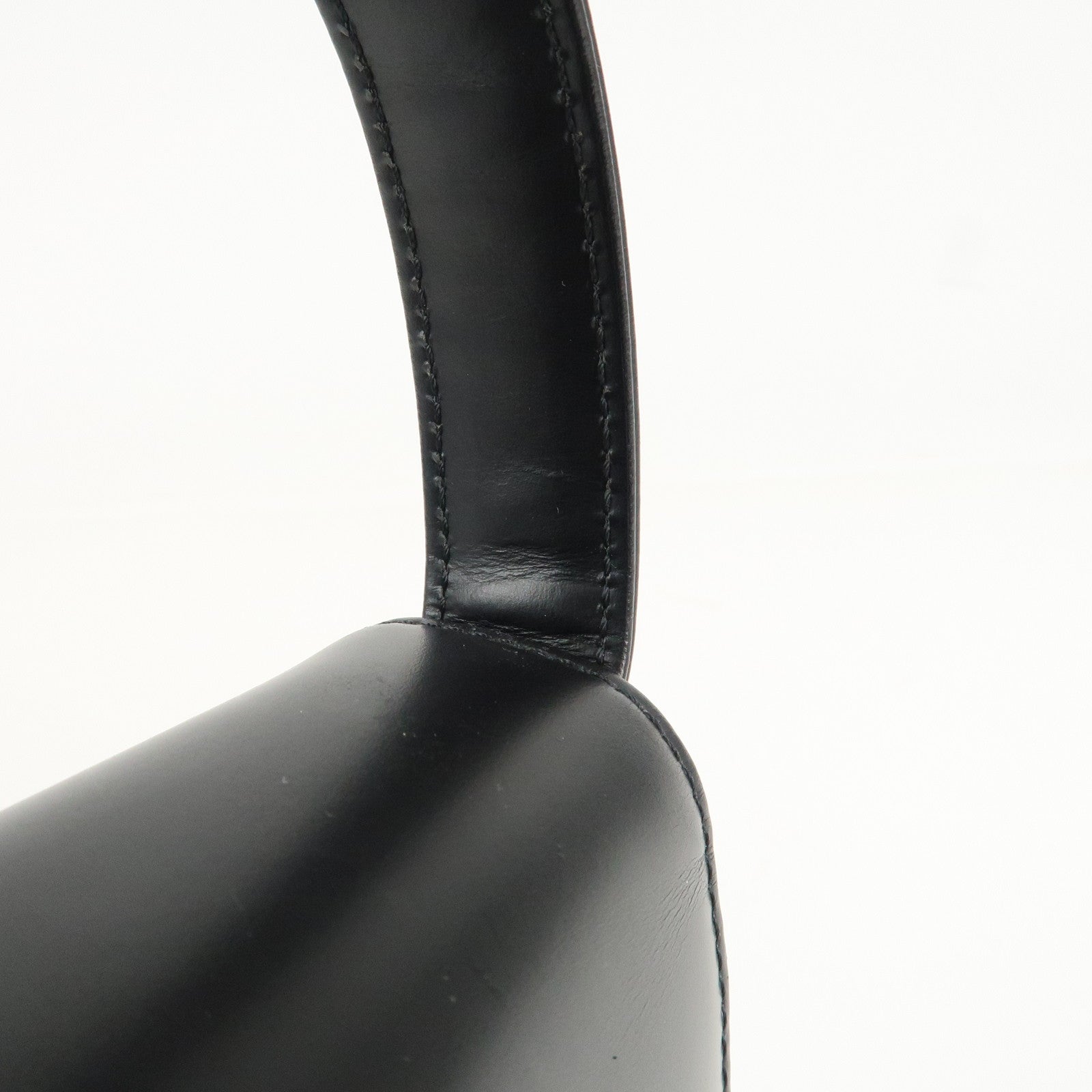 BURBERRY Nova Plaid PVC Leather Shoulder Bag Hand Bag Black Beige Used