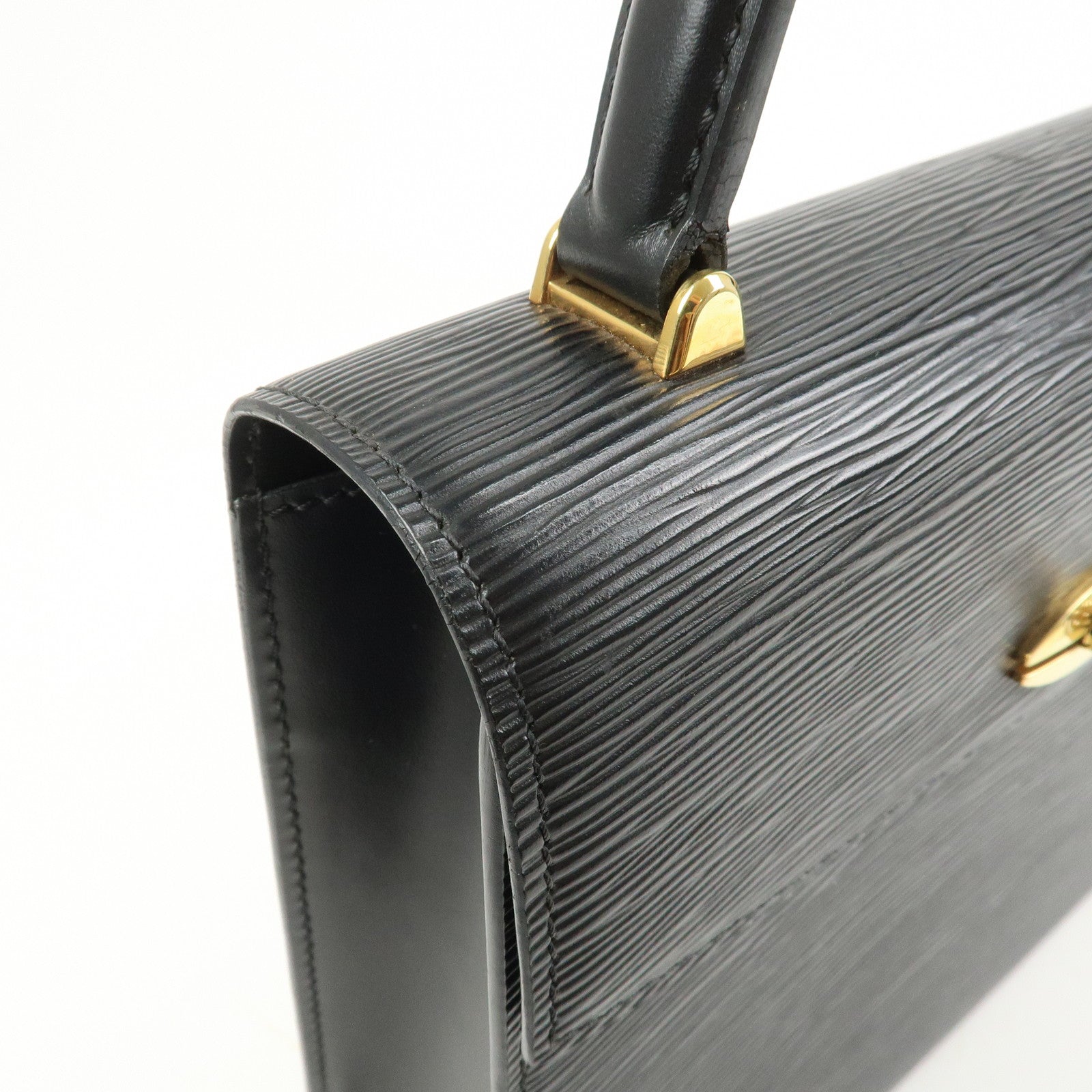 Louis Vuitton Epi Leather Malesherbes Hand Bag Noir M52372
