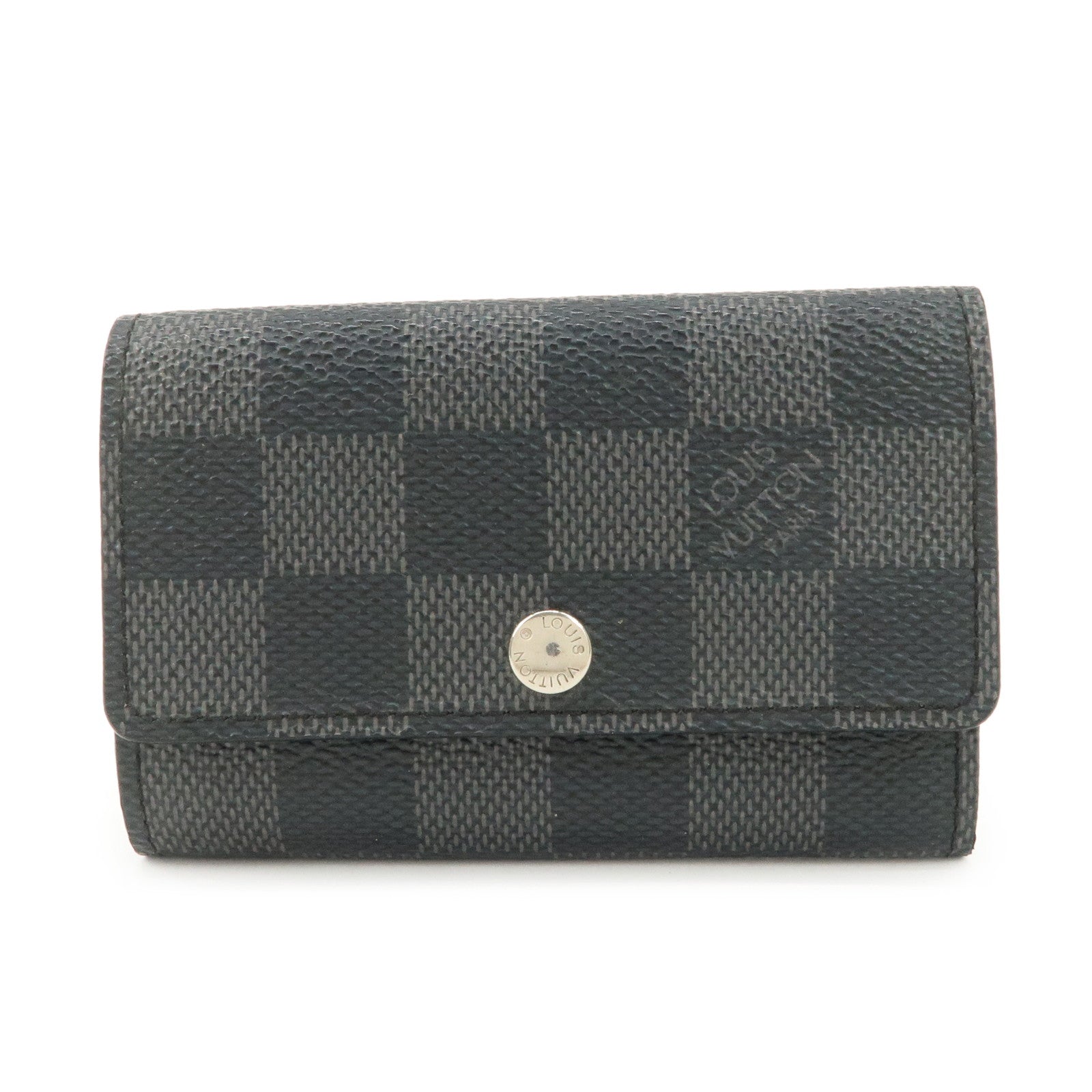 Louis Vuitton Damier Graphite Multicle 6 Key Case Gray N62662 Used